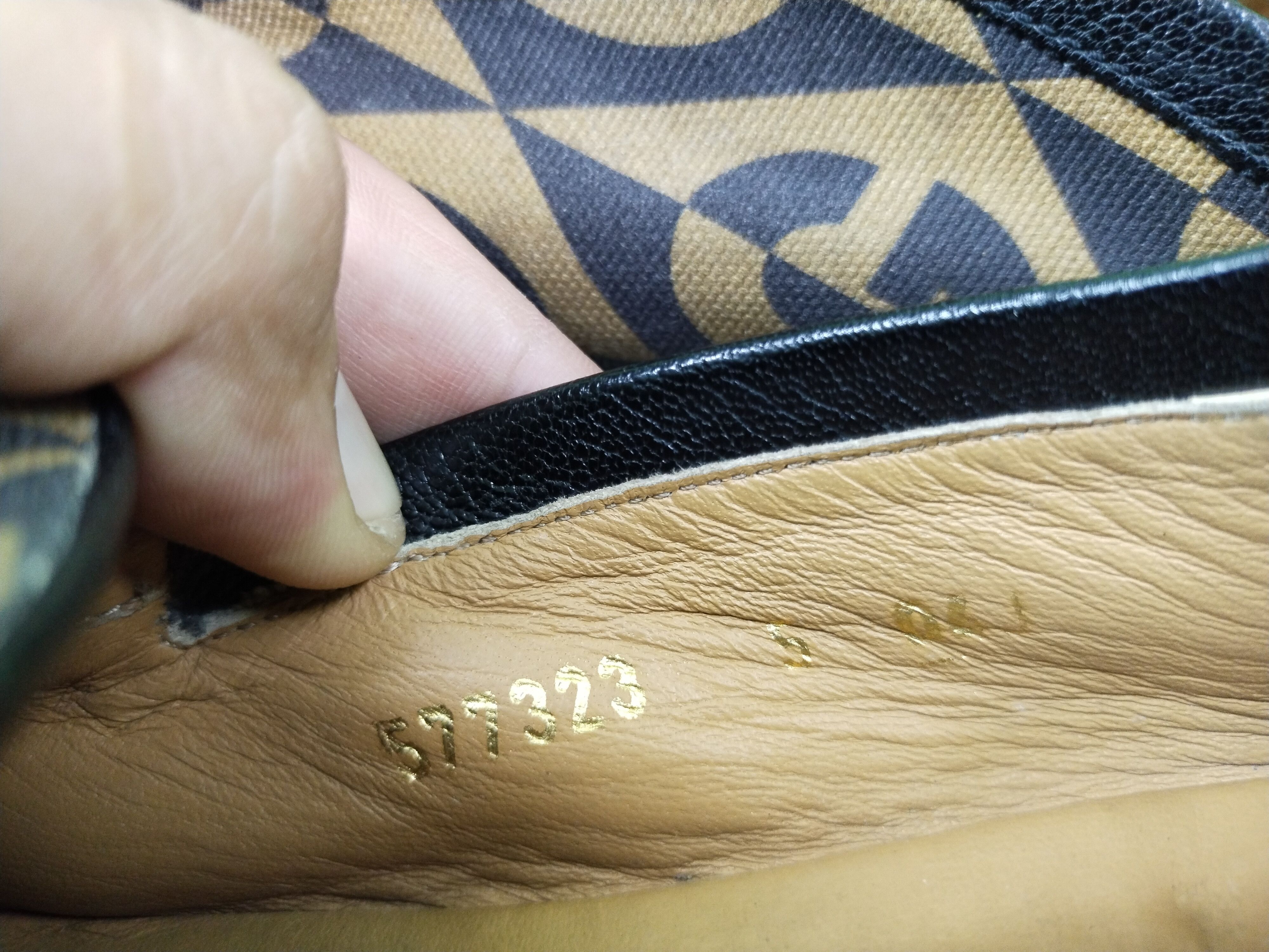 Gucci × Vintage RARE MEN'S GUCCI JORDAAN G RHOMBUS HORSEBIT LOAFERS SHOES Size US 5 / EU 37 - 14 Thumbnail