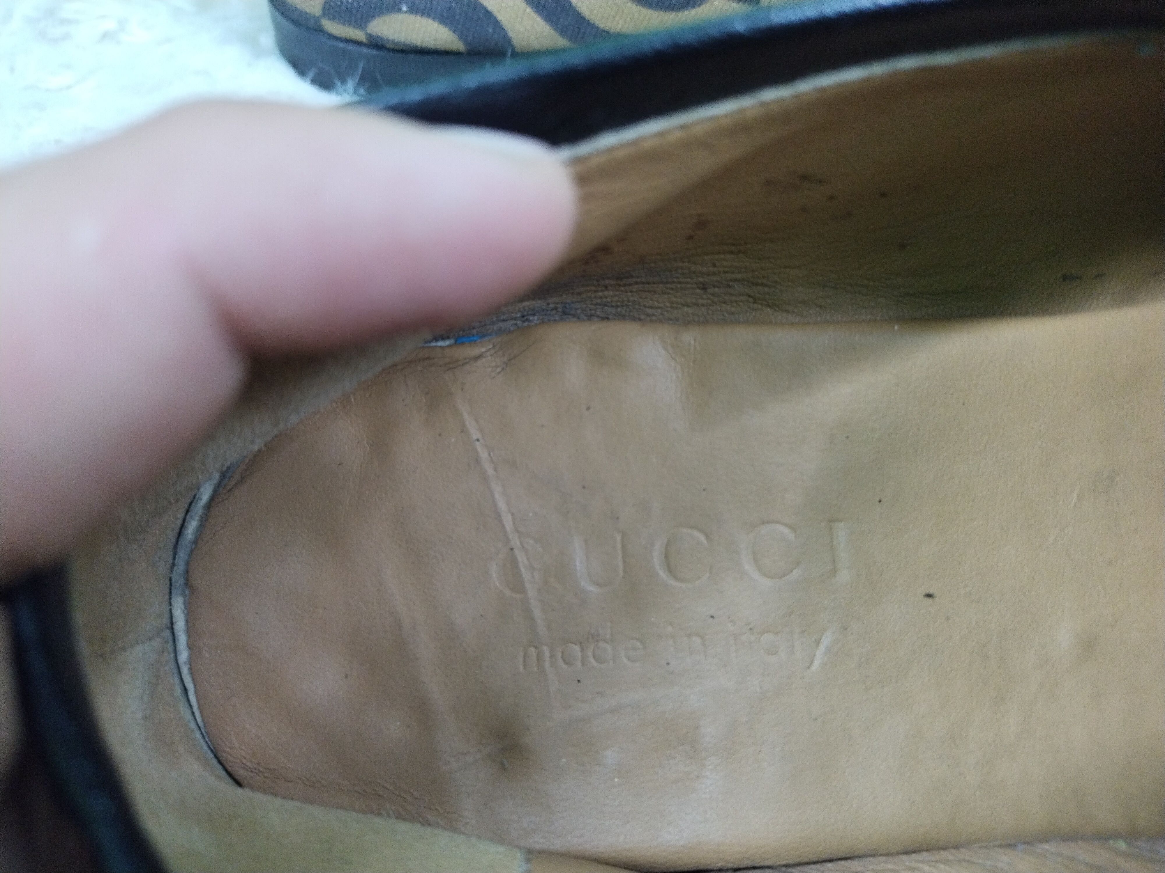 Gucci × Vintage RARE MEN'S GUCCI JORDAAN G RHOMBUS HORSEBIT LOAFERS SHOES Size US 5 / EU 37 - 15 Thumbnail