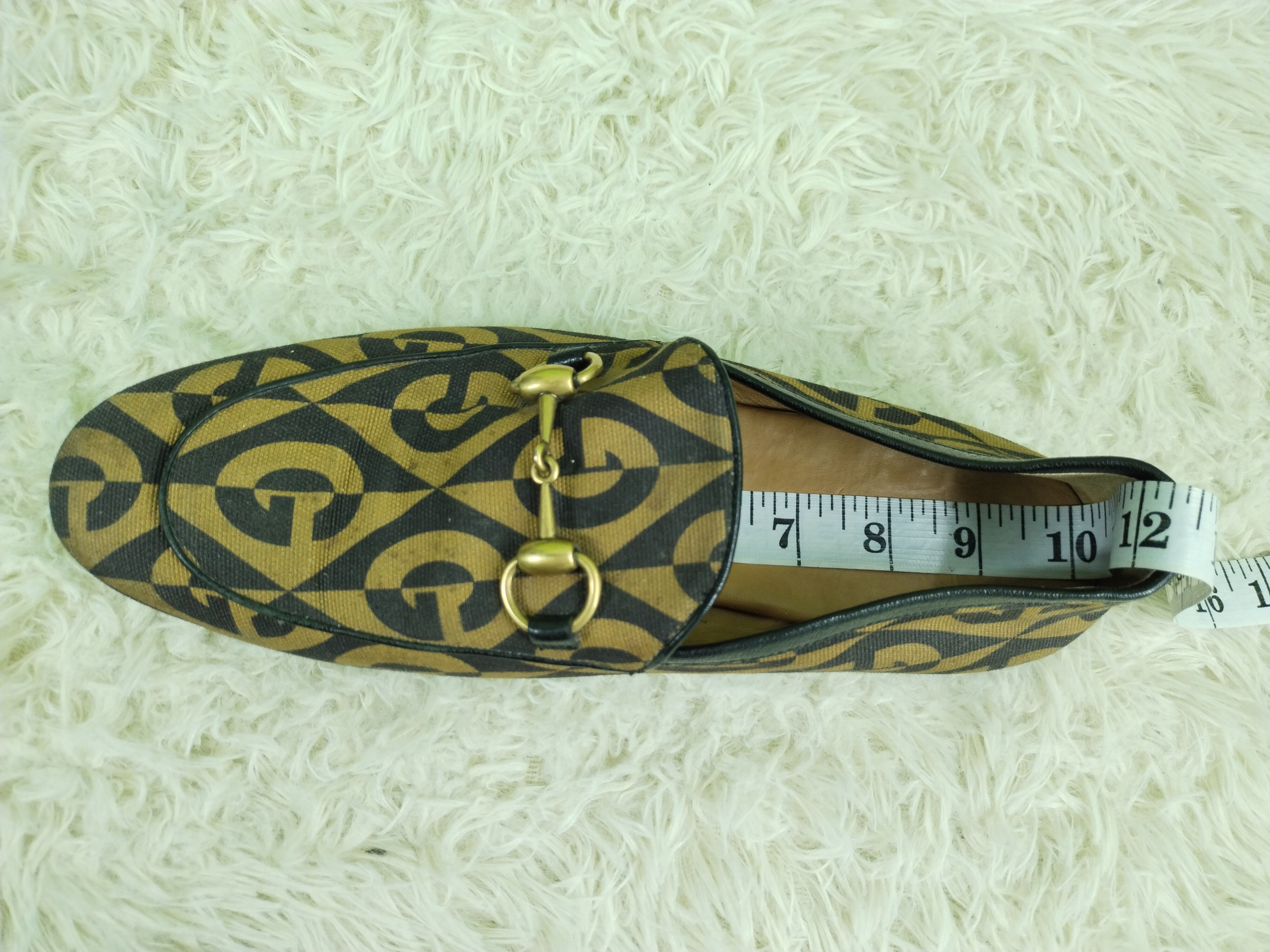 Gucci × Vintage RARE MEN'S GUCCI JORDAAN G RHOMBUS HORSEBIT LOAFERS SHOES Size US 5 / EU 37 - 18 Thumbnail