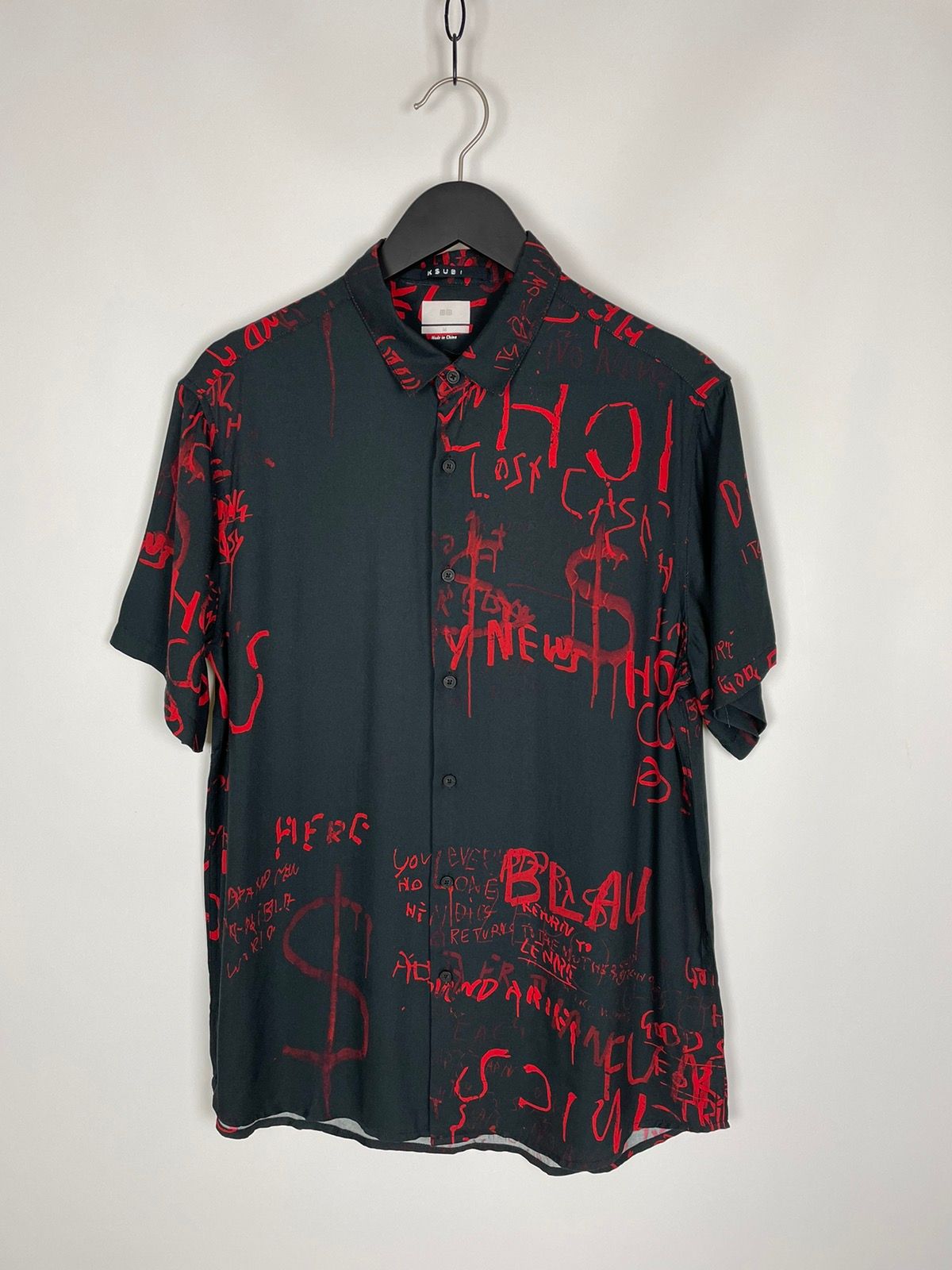 Pre-owned Ksubi Scribbles Vacation Shirt In Black