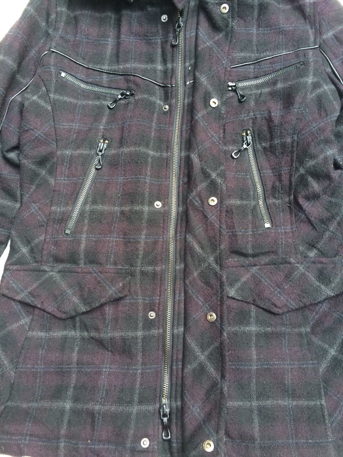In The Attic × Japanese Brand Checker Fleece Mink Fur Hoodie In The Attic Winter Jacket Size US M / EU 48-50 / 2 - 5 Thumbnail