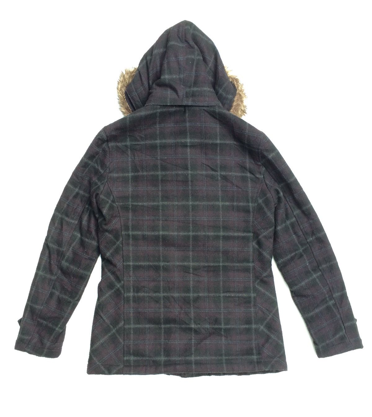 In The Attic × Japanese Brand Checker Fleece Mink Fur Hoodie In The Attic Winter Jacket Size US M / EU 48-50 / 2 - 11 Thumbnail
