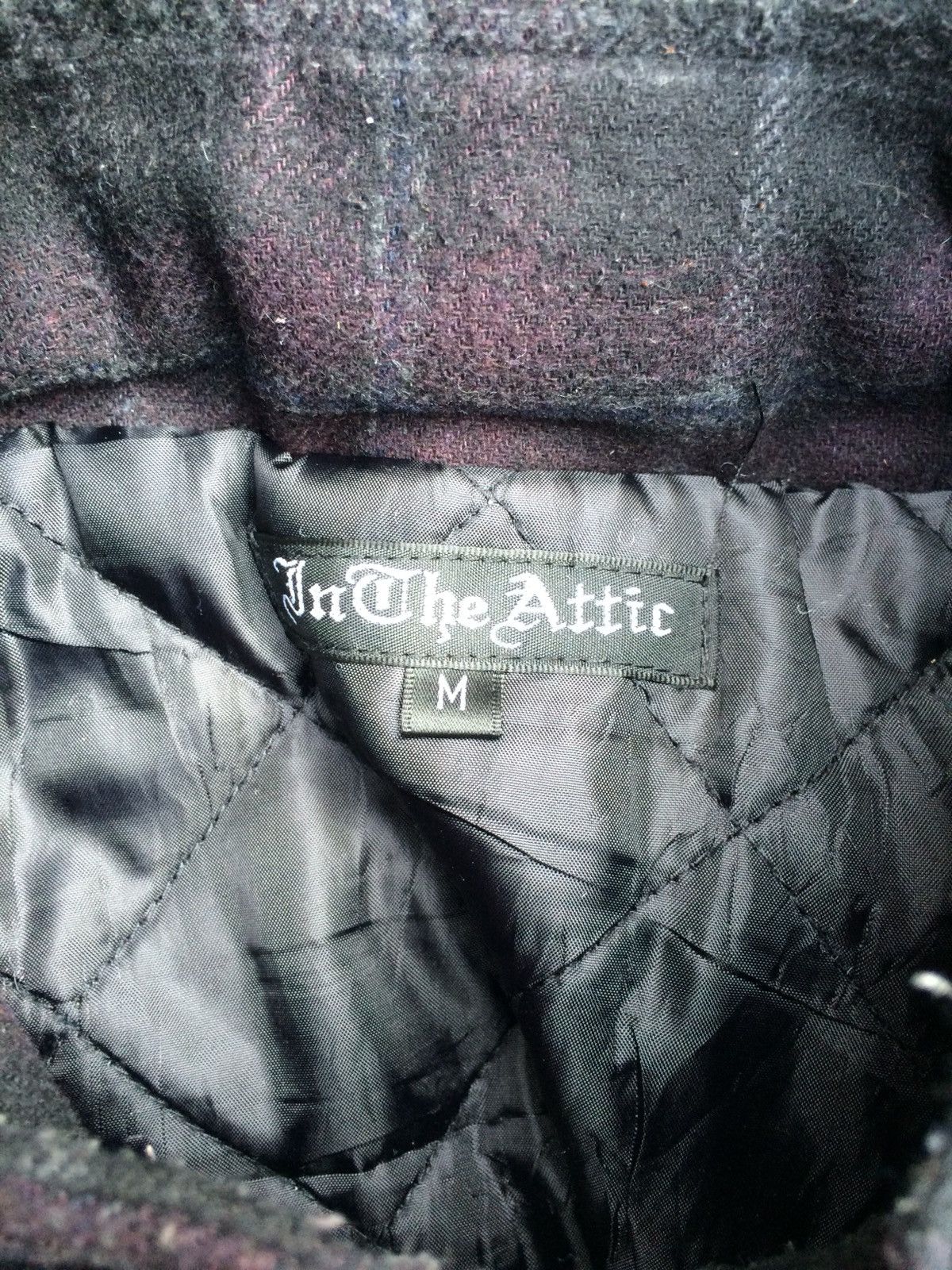 In The Attic × Japanese Brand Checker Fleece Mink Fur Hoodie In The Attic Winter Jacket Size US M / EU 48-50 / 2 - 6 Thumbnail