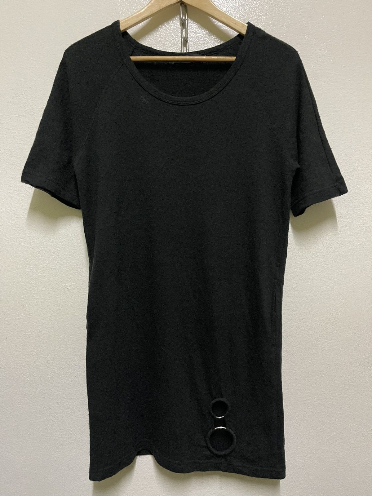image of Diesel Long T Shirt Two Pocket in Black, Women's (Size Medium)