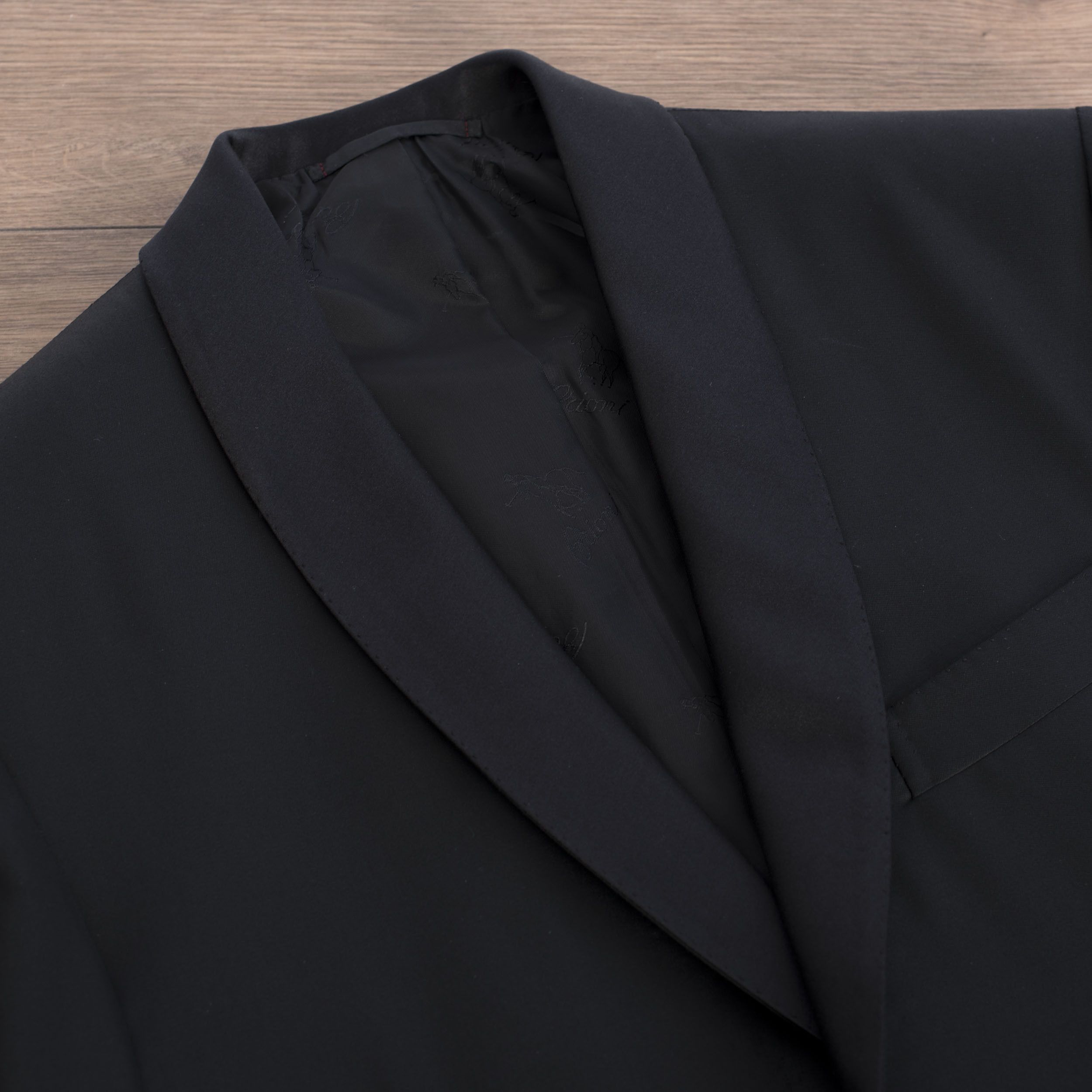 Brioni Black Madison Smoking Jacket Super 160's Virgin Wool Size 38R - 9 Thumbnail