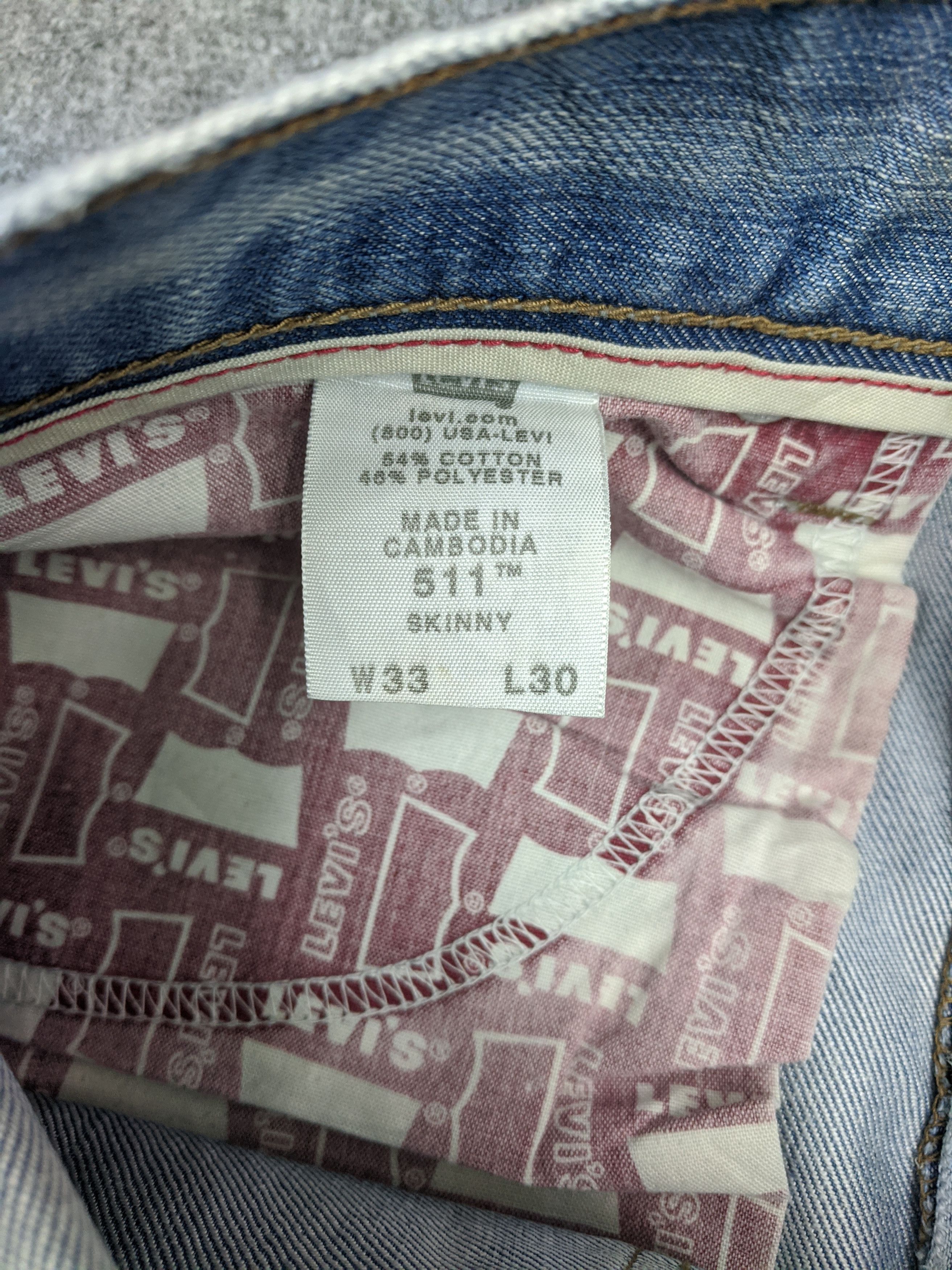 Levi's × Vintage Vintage Levis 511 Jeans DP0645 Size US 34 / EU 50 - 7 Thumbnail