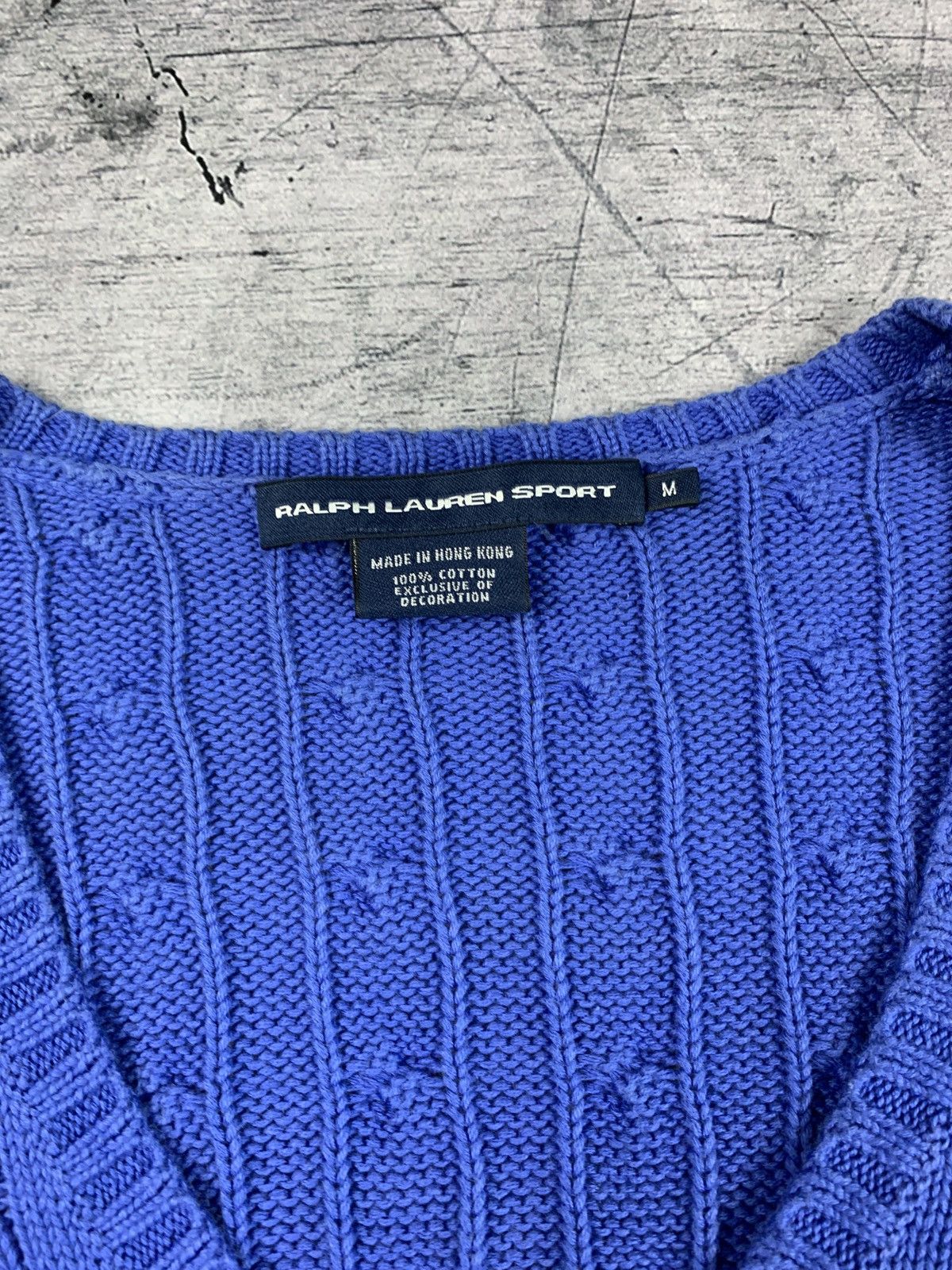 Ralph Lauren Sport Vintage Ralph Lauren Sport Cable Knit Sweater Blue Size M Size M / US 6-8 / IT 42-44 - 5 Thumbnail