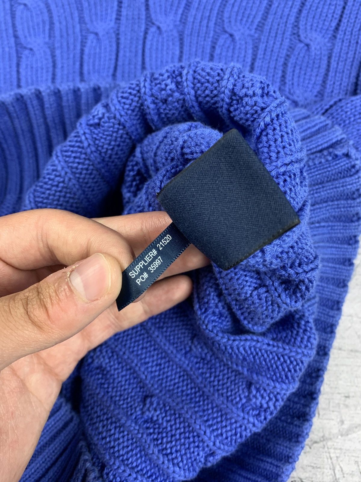 Ralph Lauren Sport Vintage Ralph Lauren Sport Cable Knit Sweater Blue Size M Size M / US 6-8 / IT 42-44 - 7 Thumbnail