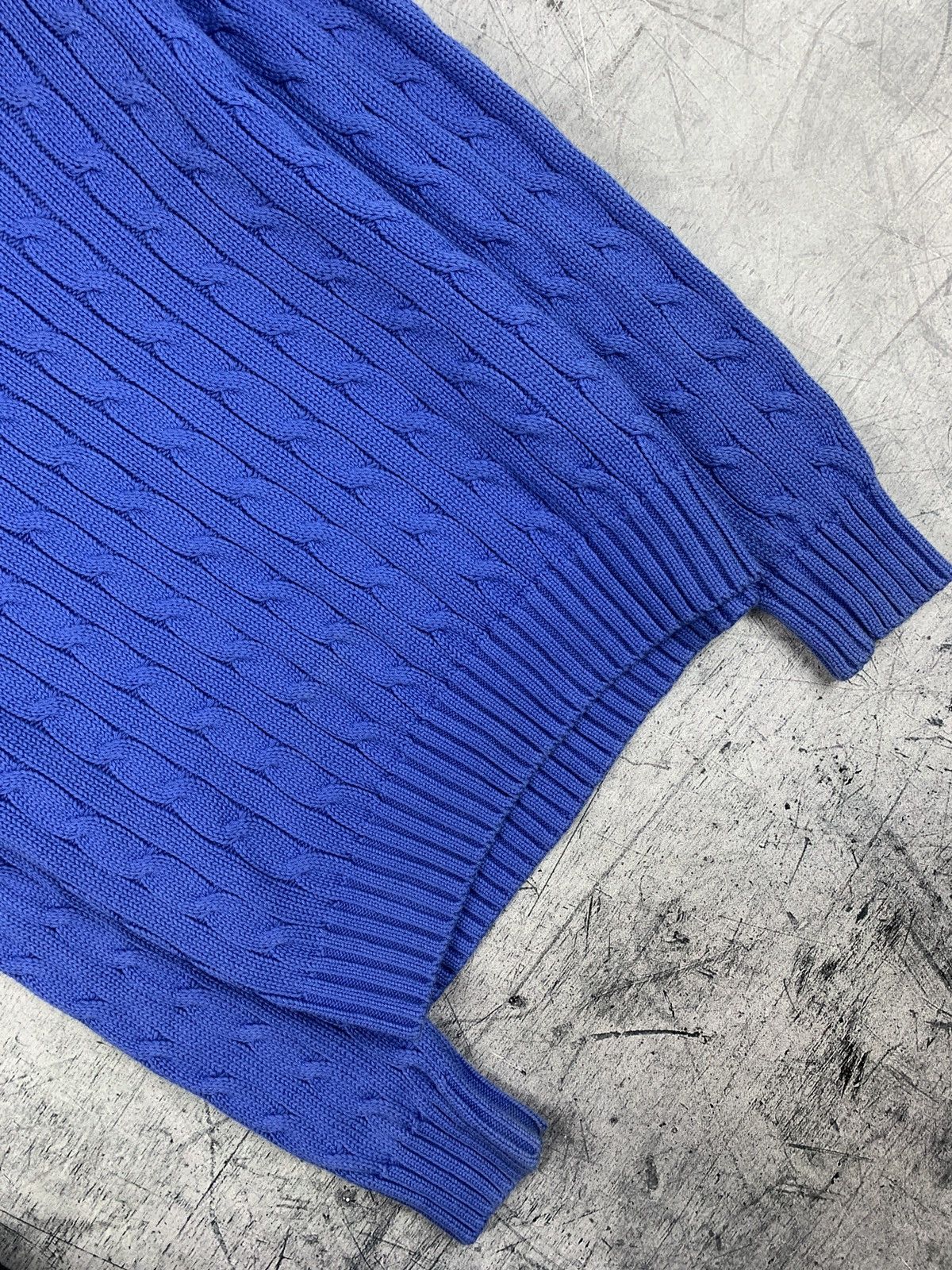 Ralph Lauren Sport Vintage Ralph Lauren Sport Cable Knit Sweater Blue Size M Size M / US 6-8 / IT 42-44 - 3 Thumbnail