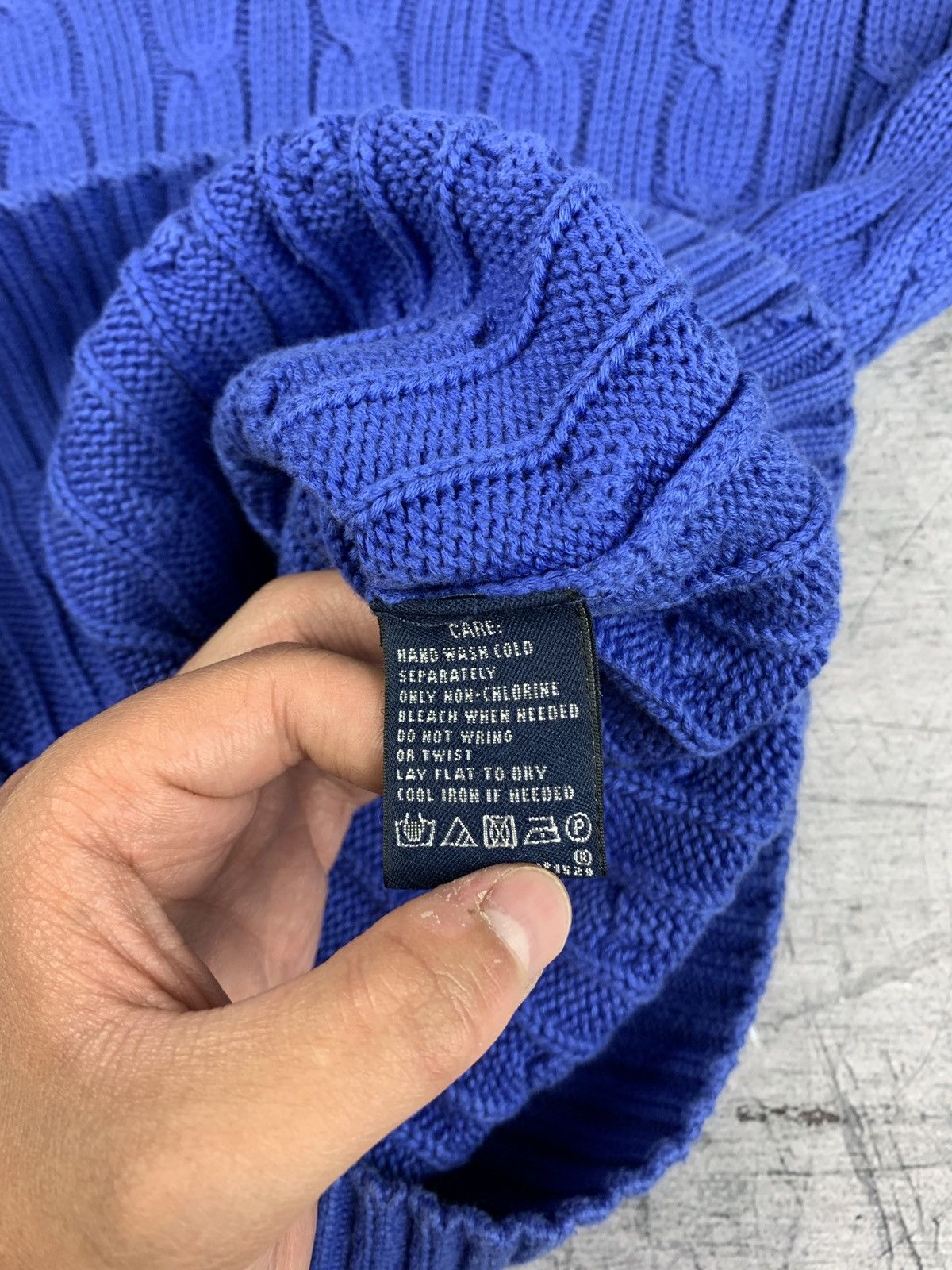 Ralph Lauren Sport Vintage Ralph Lauren Sport Cable Knit Sweater Blue Size M Size M / US 6-8 / IT 42-44 - 6 Thumbnail