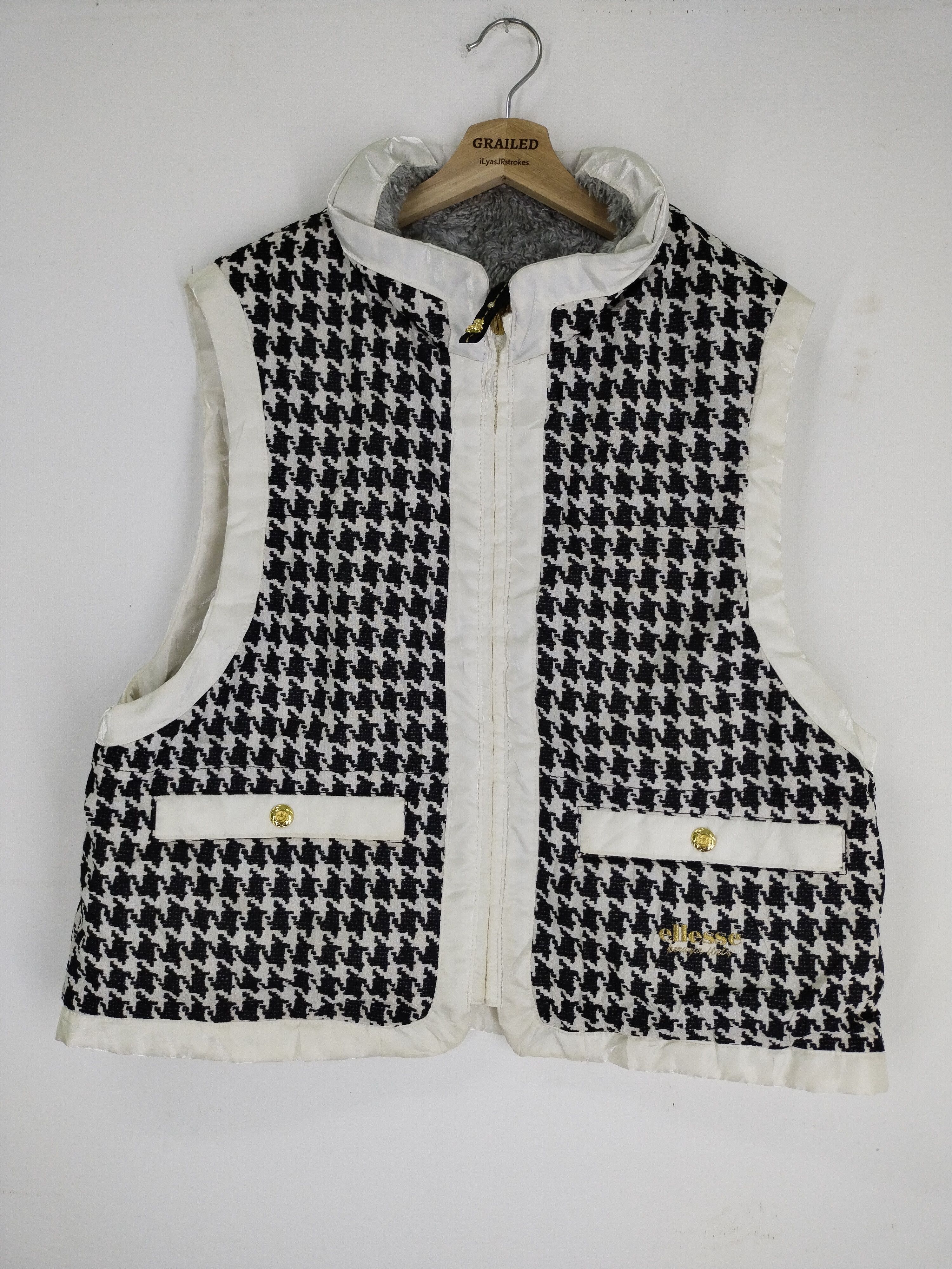 Ellesse × Vintage 🔥 VTG Ellesse Monogram & Fleece Reversible Vest Size US M / EU 48-50 / 2 - 1 Thumbnail
