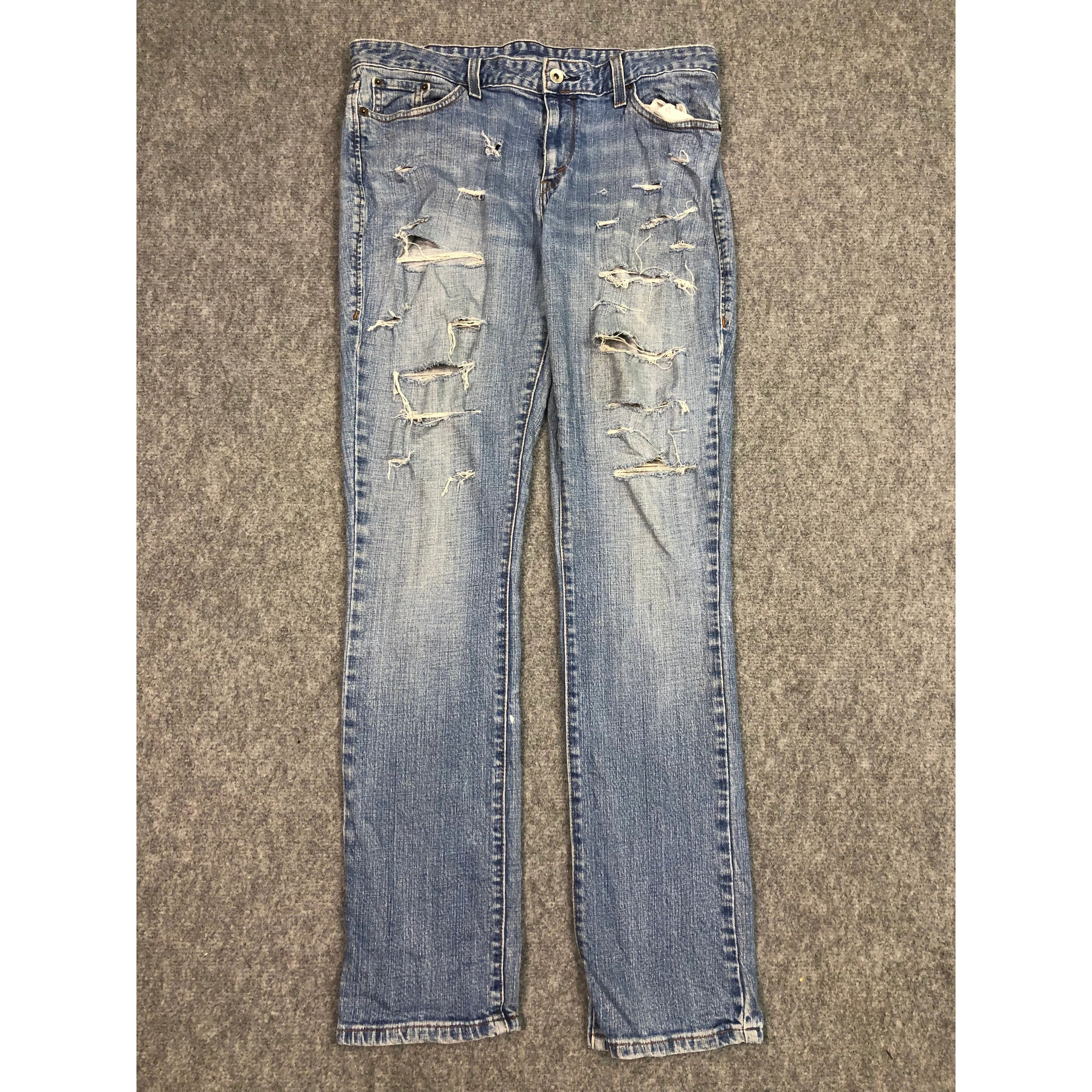 Levi's Vintage Distressed Levis 552 Blue Denim DP0240 Size US 34 / EU 50 - 1 Thumbnail