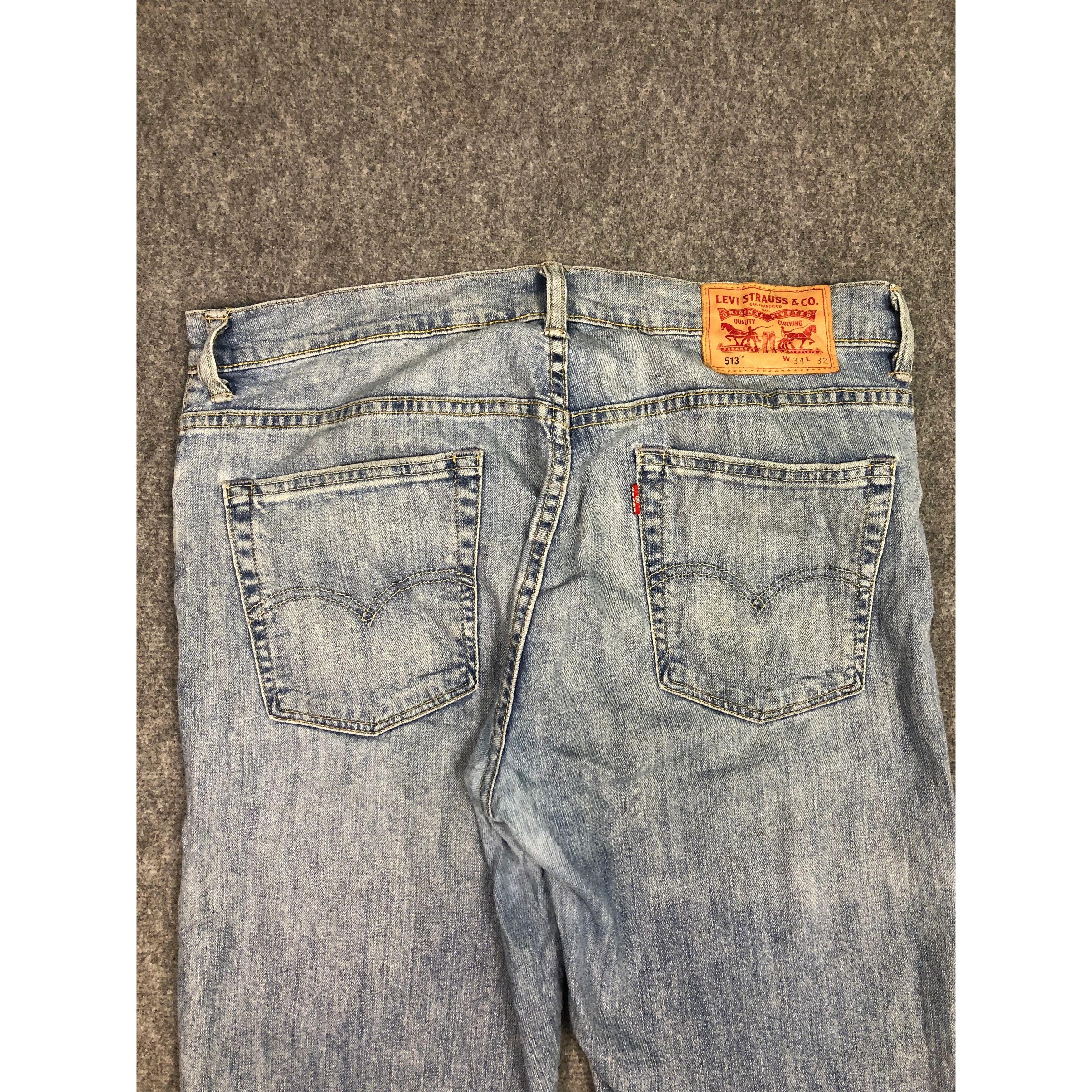 Levi's Vintage Levis 513 Blue Denim Jeans DP0199 Size US 34 / EU 50 - 4 Thumbnail