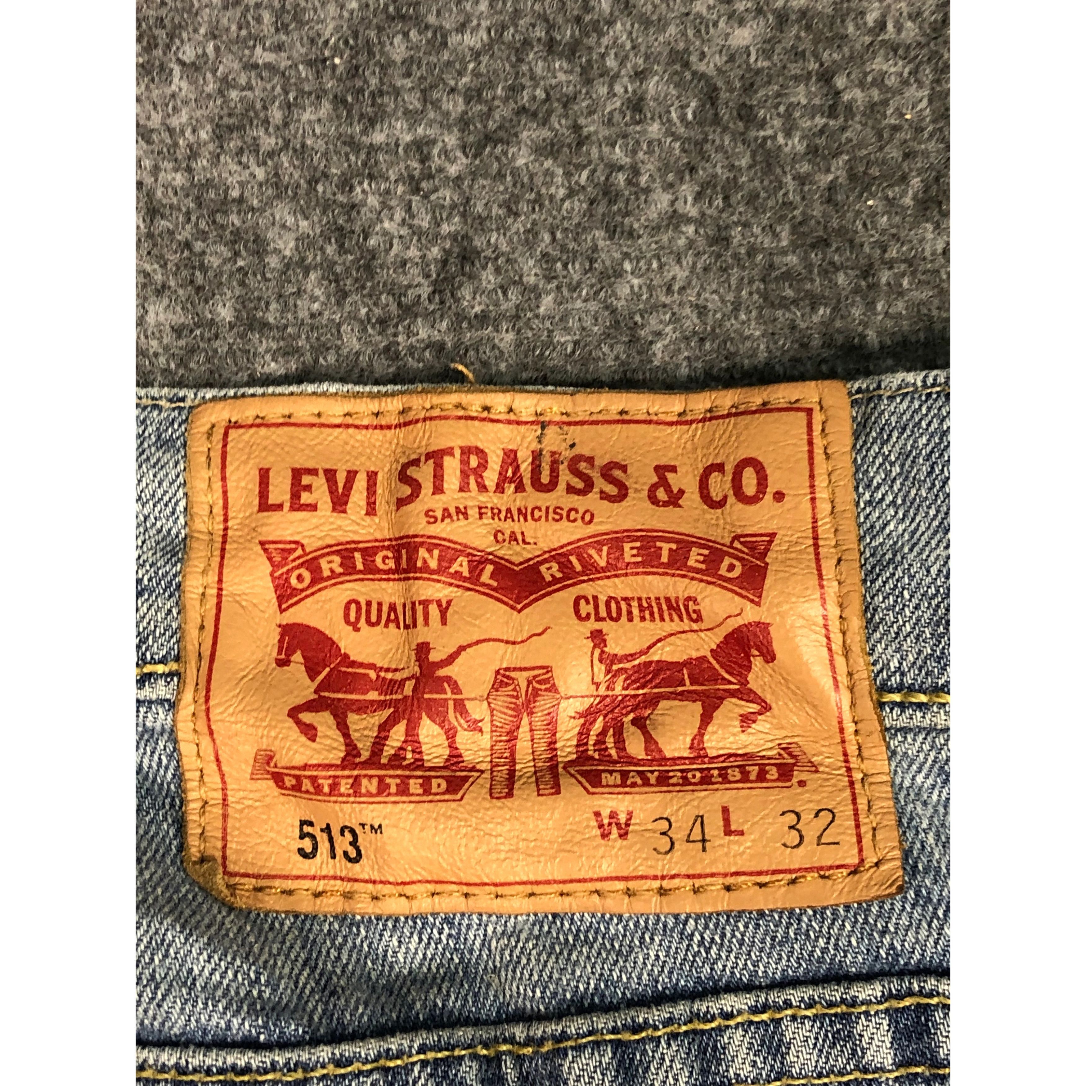 Levi's Vintage Levis 513 Blue Denim Jeans DP0199 Size US 34 / EU 50 - 5 Thumbnail