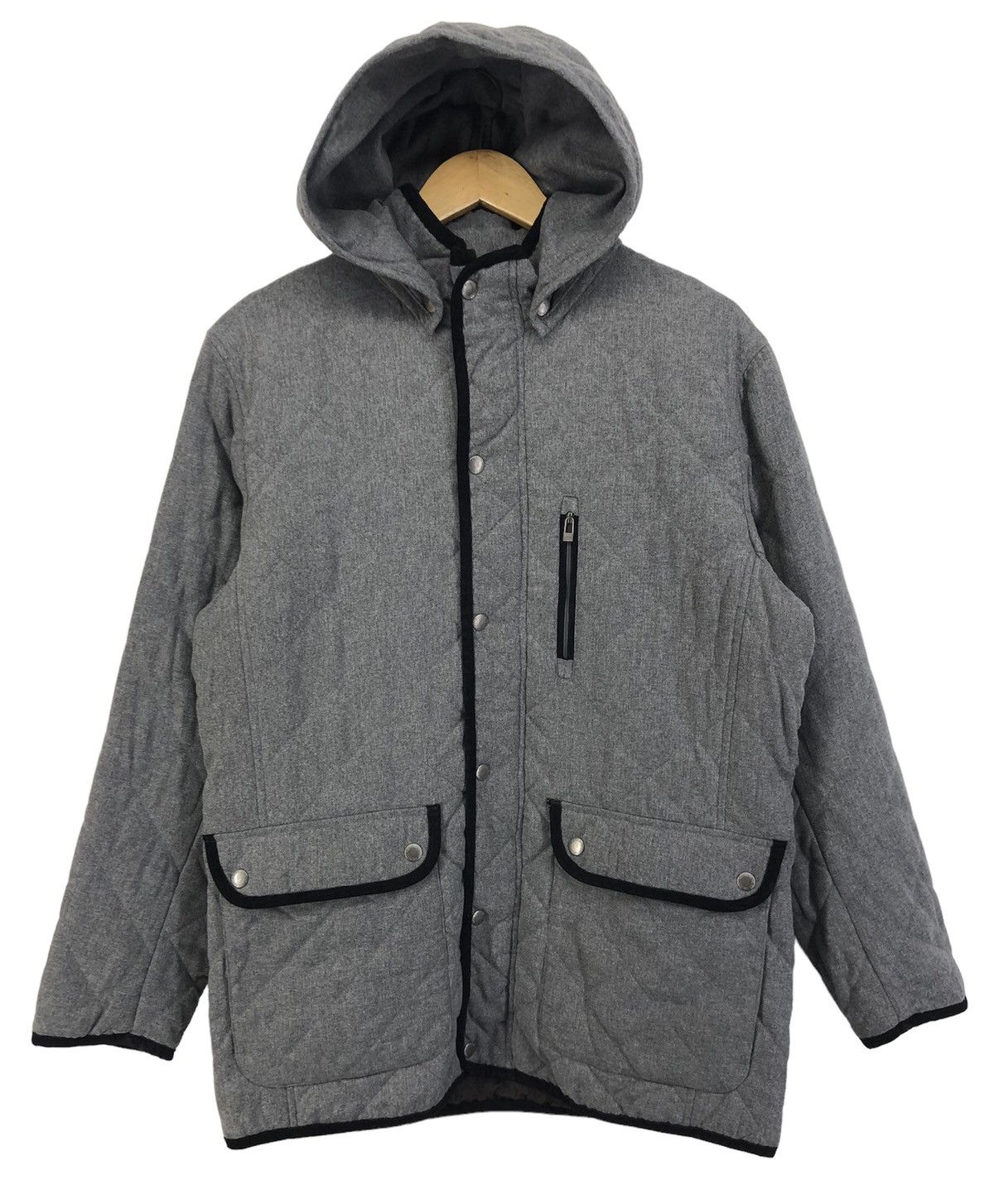 image of Archival Clothing x Macbeth Quilted Jacket in Grey, Men's (Size Large)