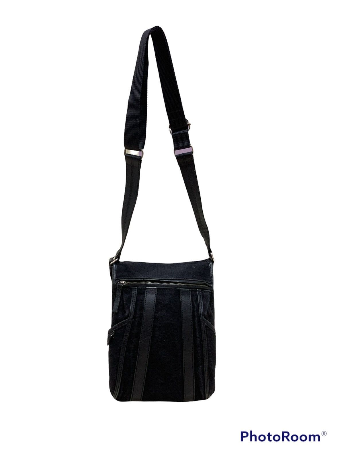 Classic Denim Jean Paul Gaultier Jpg Adjustable Sling Bag in Black, Men's