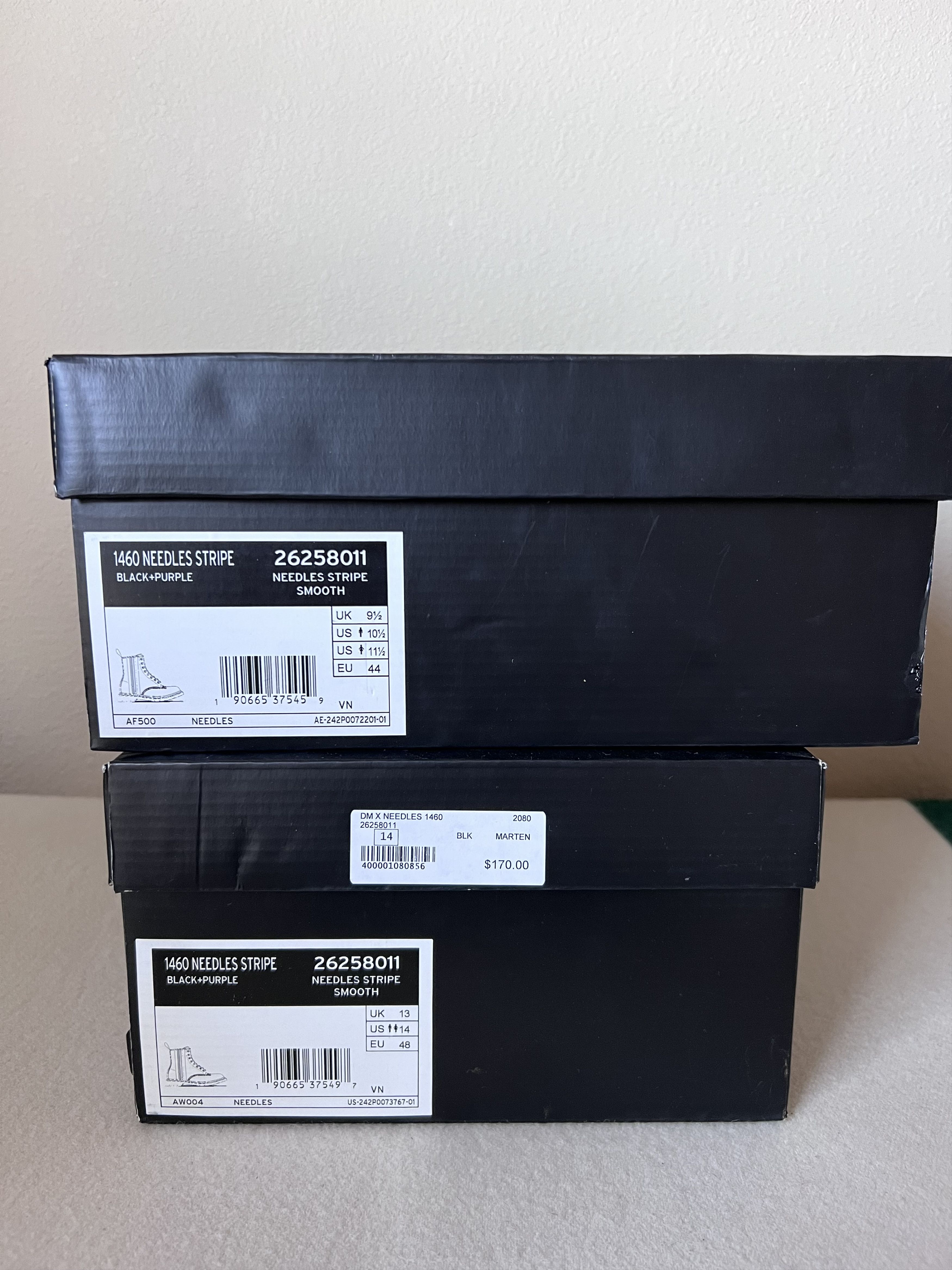 Dr. Martens × Needles Needles Dr. Martens 1460 Boots Stripe Size US 14 / EU 47 - 7 Thumbnail
