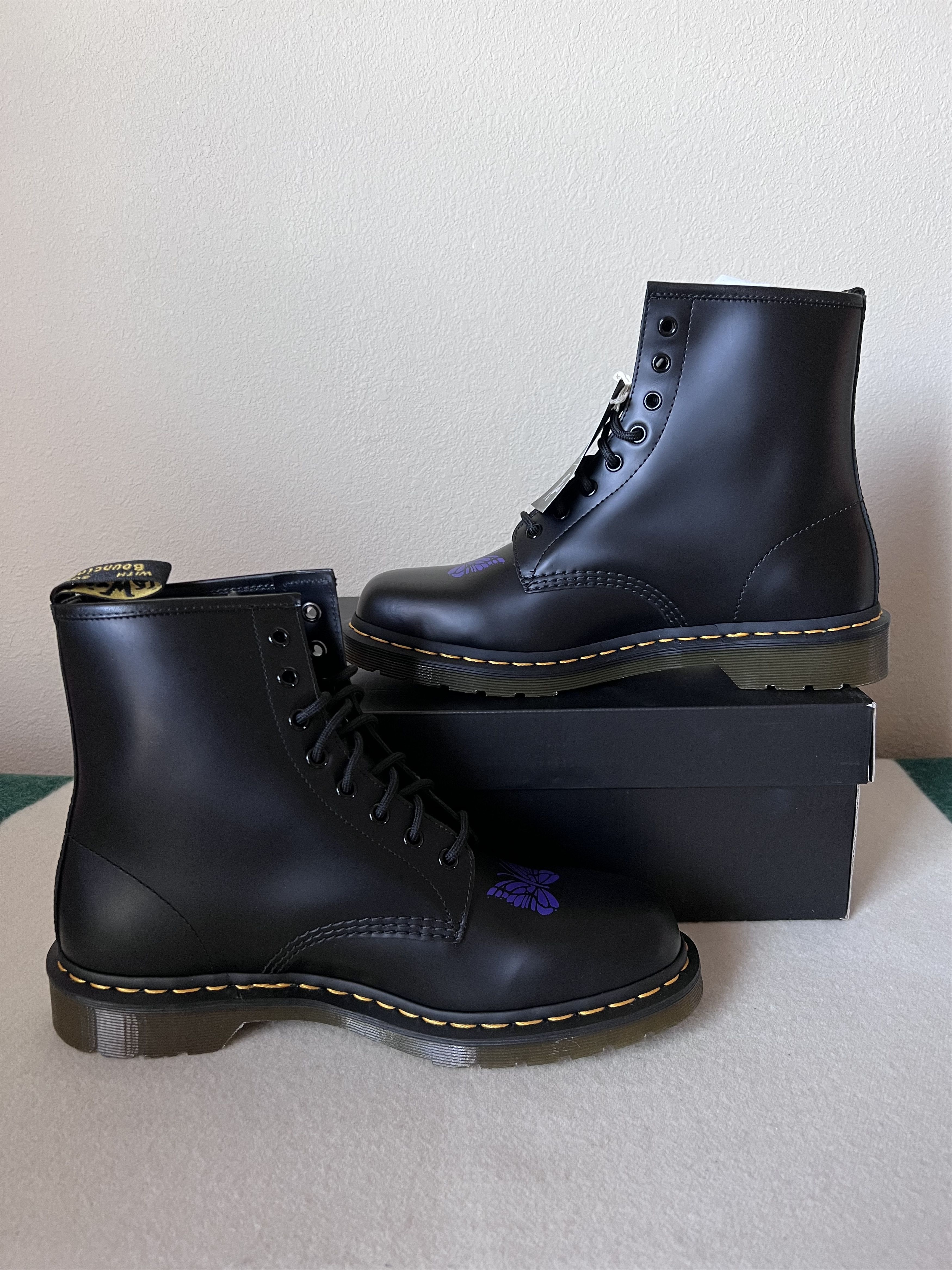 Dr. Martens × Needles Needles Dr. Martens 1460 Boots Stripe Size US 14 / EU 47 - 3 Thumbnail
