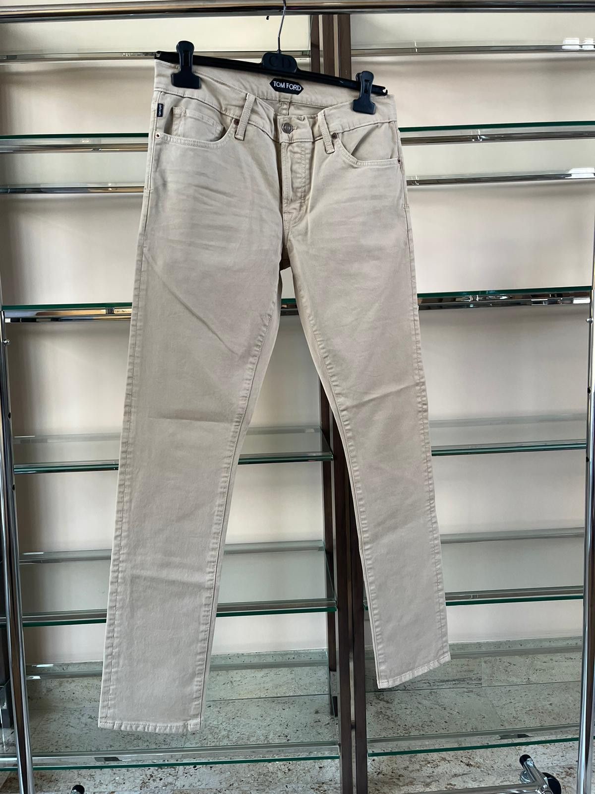 image of Tom Ford Slim Fit Denim In Light Khaki Brown, Men's (Size 32)