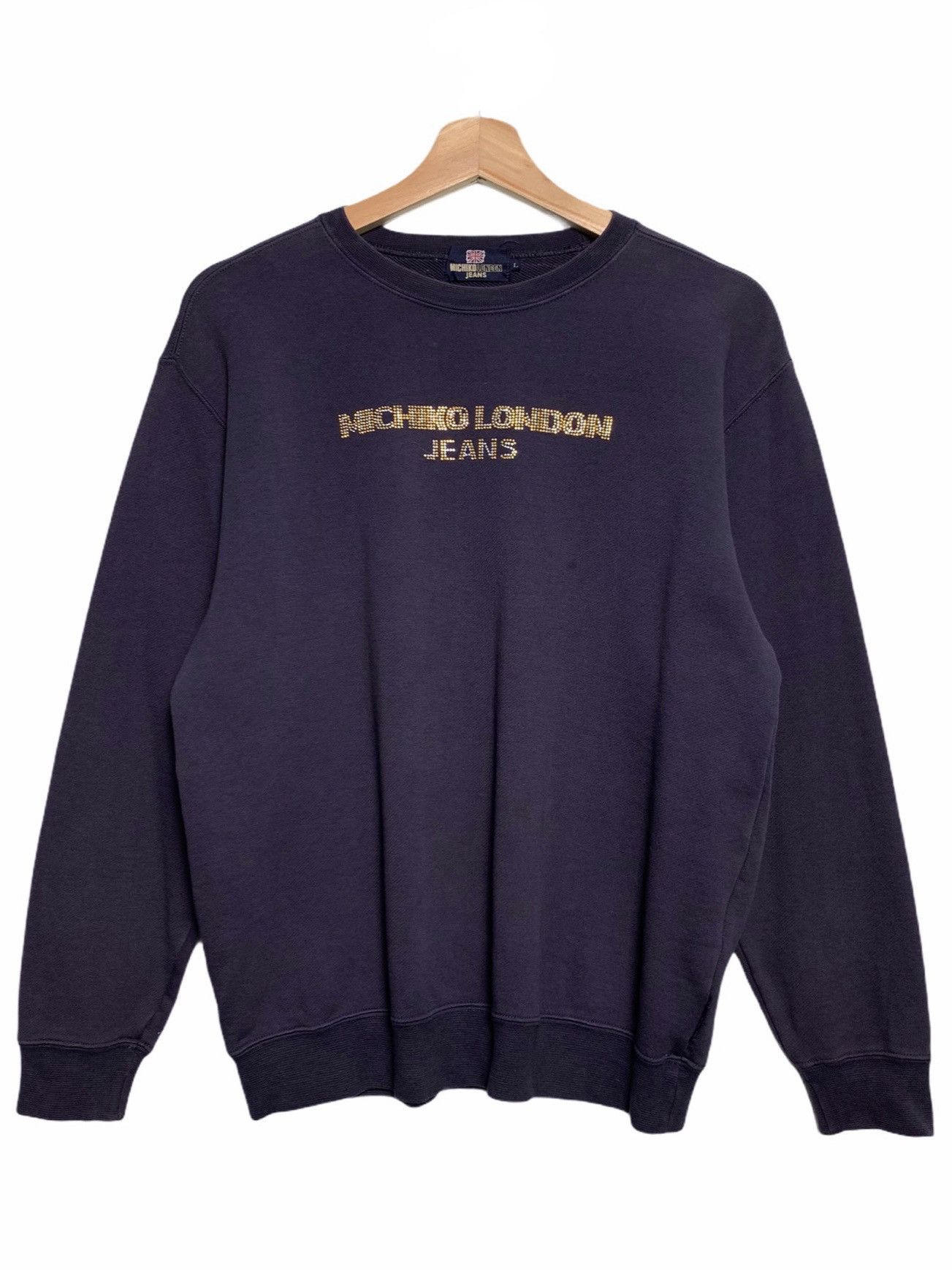Japanese Brand Michiko London Jeans Spellout Presley Crewneck Size US S / EU 44-46 / 1 - 1 Thumbnail