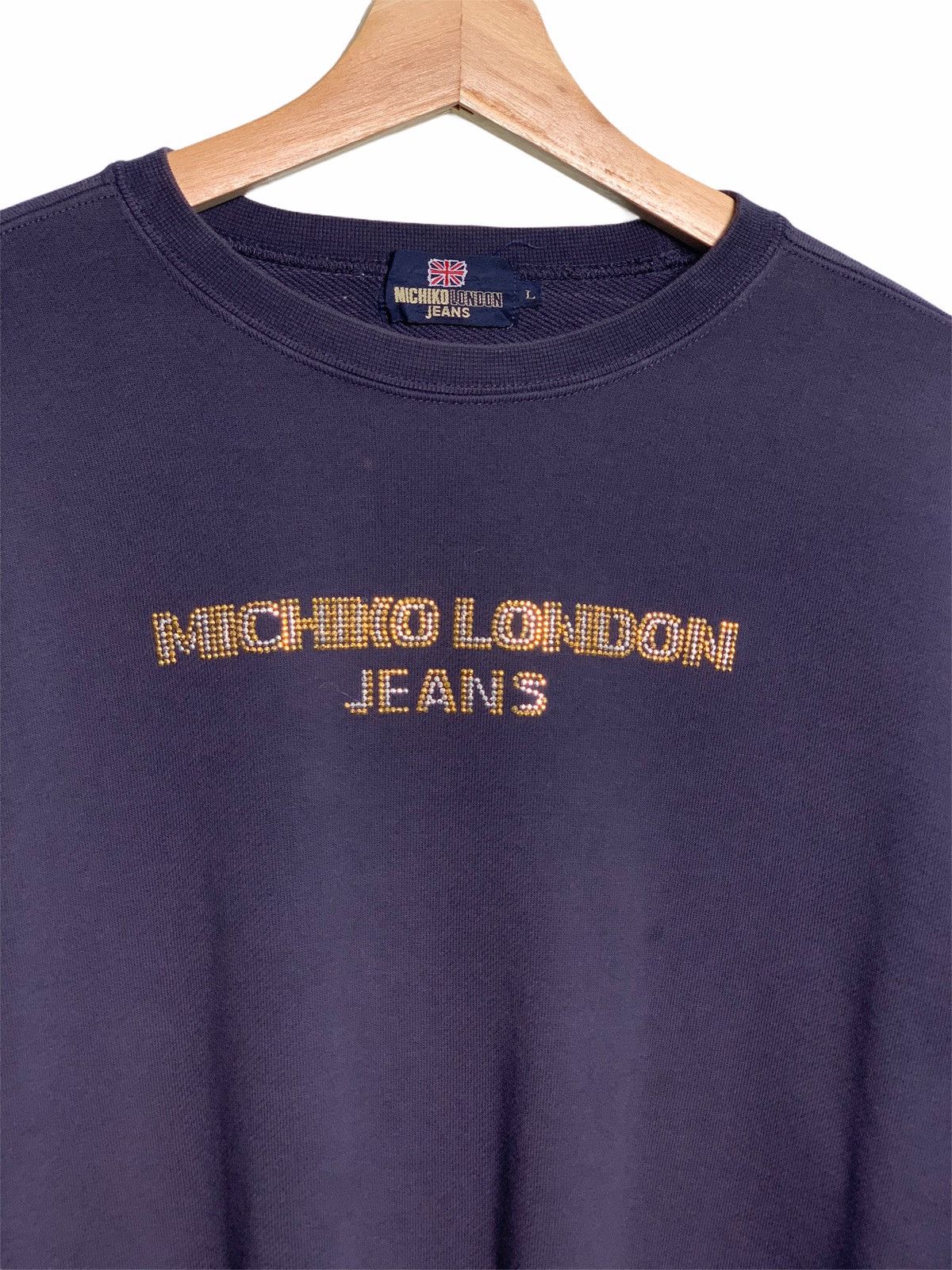 Japanese Brand Michiko London Jeans Spellout Presley Crewneck Size US S / EU 44-46 / 1 - 2 Thumbnail