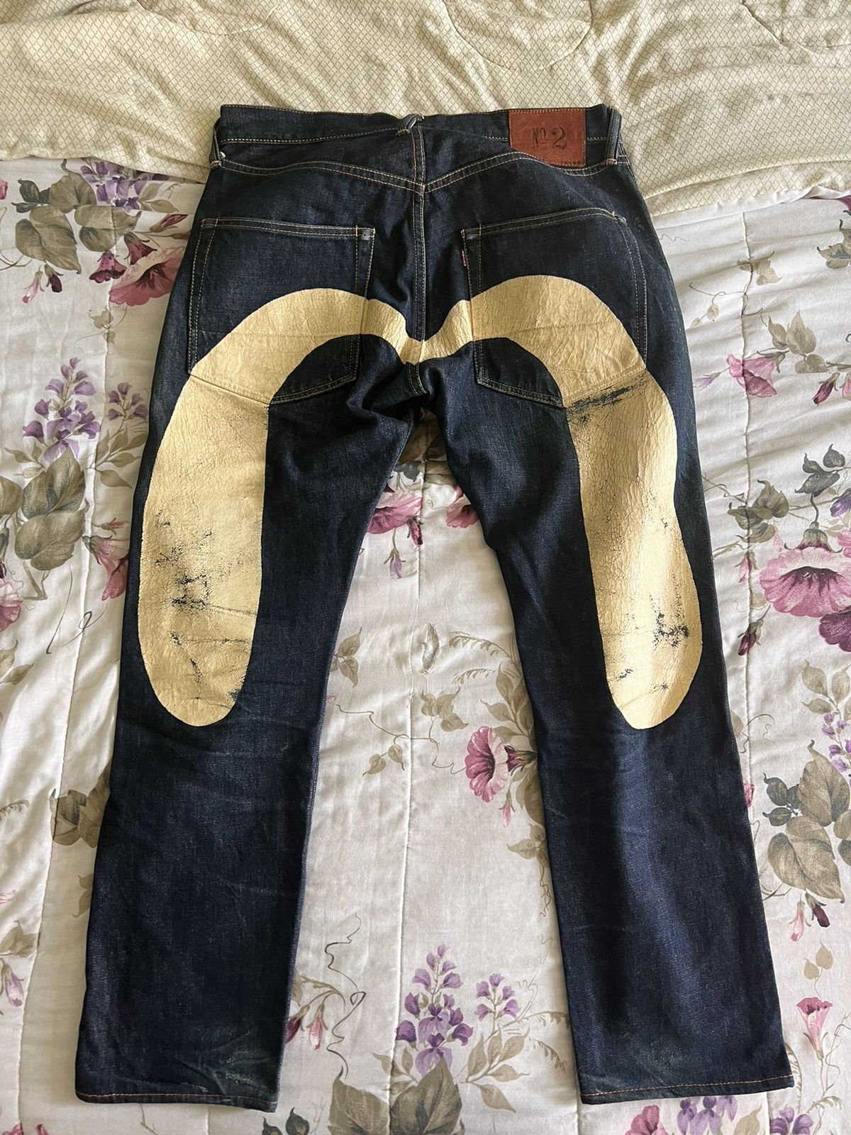 Image of Evisu Diacock Jeans in Blue, Men's (Size 33)