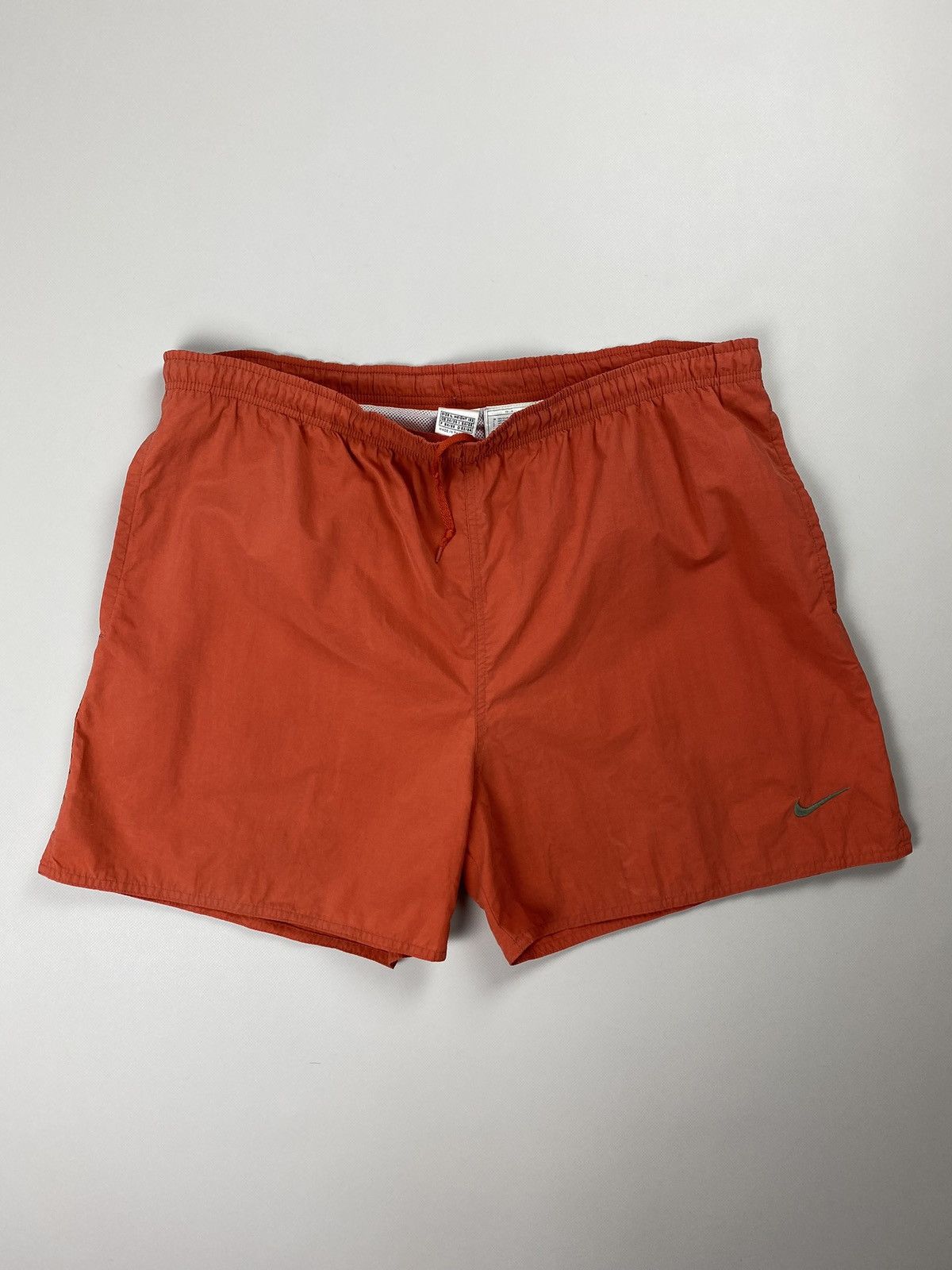 Nike × Vintage VTG Nike big swoosh men’s nylon shorts size L Size US 34 / EU 50 - 9 Thumbnail