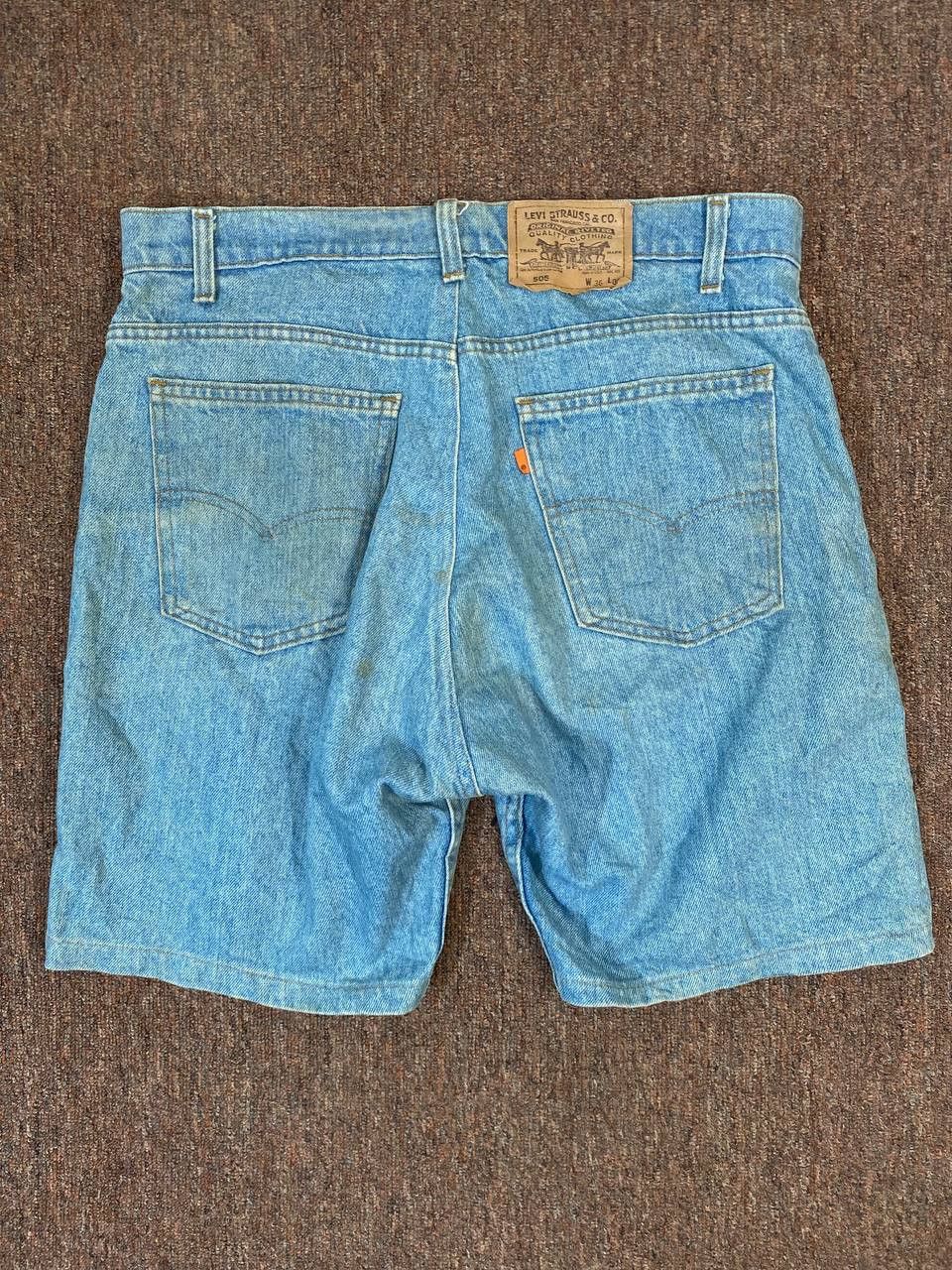 vintage levis 505 orange tab denim short pants