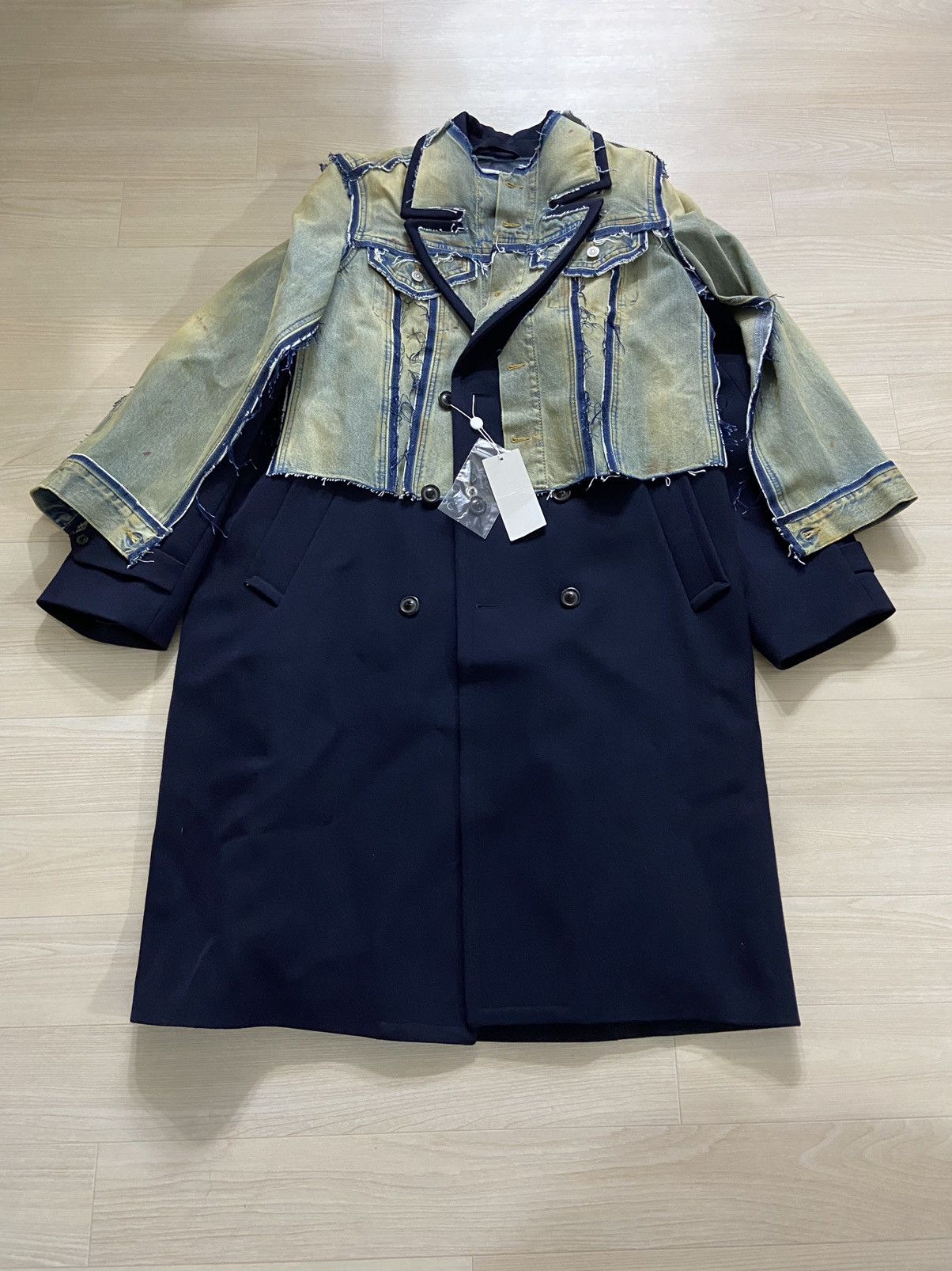 Maison Margiela 50 Maison Margiela SS22 Denim panel layered coat jacket Size US M / EU 48-50 / 2 - 1 Thumbnail