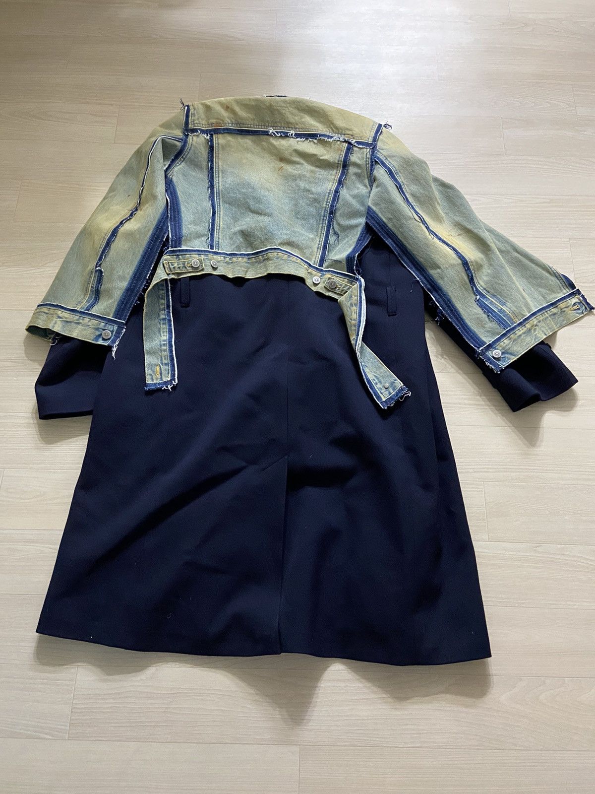 Maison Margiela 50 Maison Margiela SS22 Denim panel layered coat jacket Size US M / EU 48-50 / 2 - 3 Thumbnail