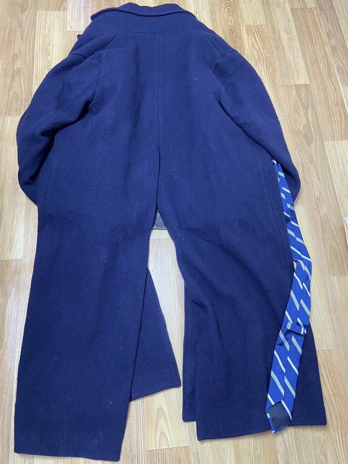 Vetements Xs Vetements oversized TIE leather trim VAGABOND wool coat Size US XS / EU 42 / 0 - 2 Thumbnail
