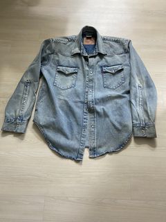 Vetements - Blue denim jacket in camouflage print UA53JA750C - buy