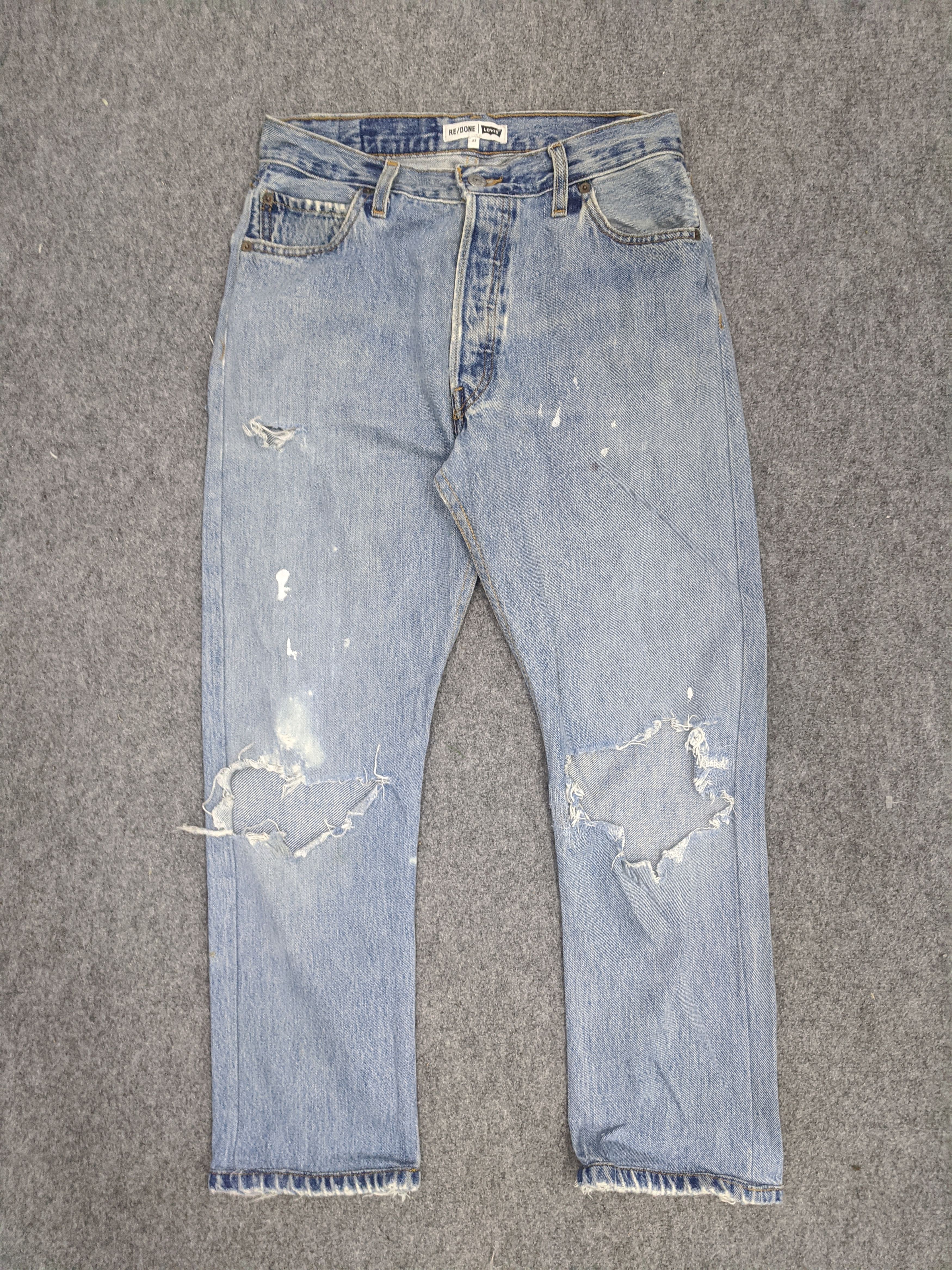 Levi's Vintage Distressed Levis Light Wash Jeans DP1012 Size US 29 - 1 Thumbnail