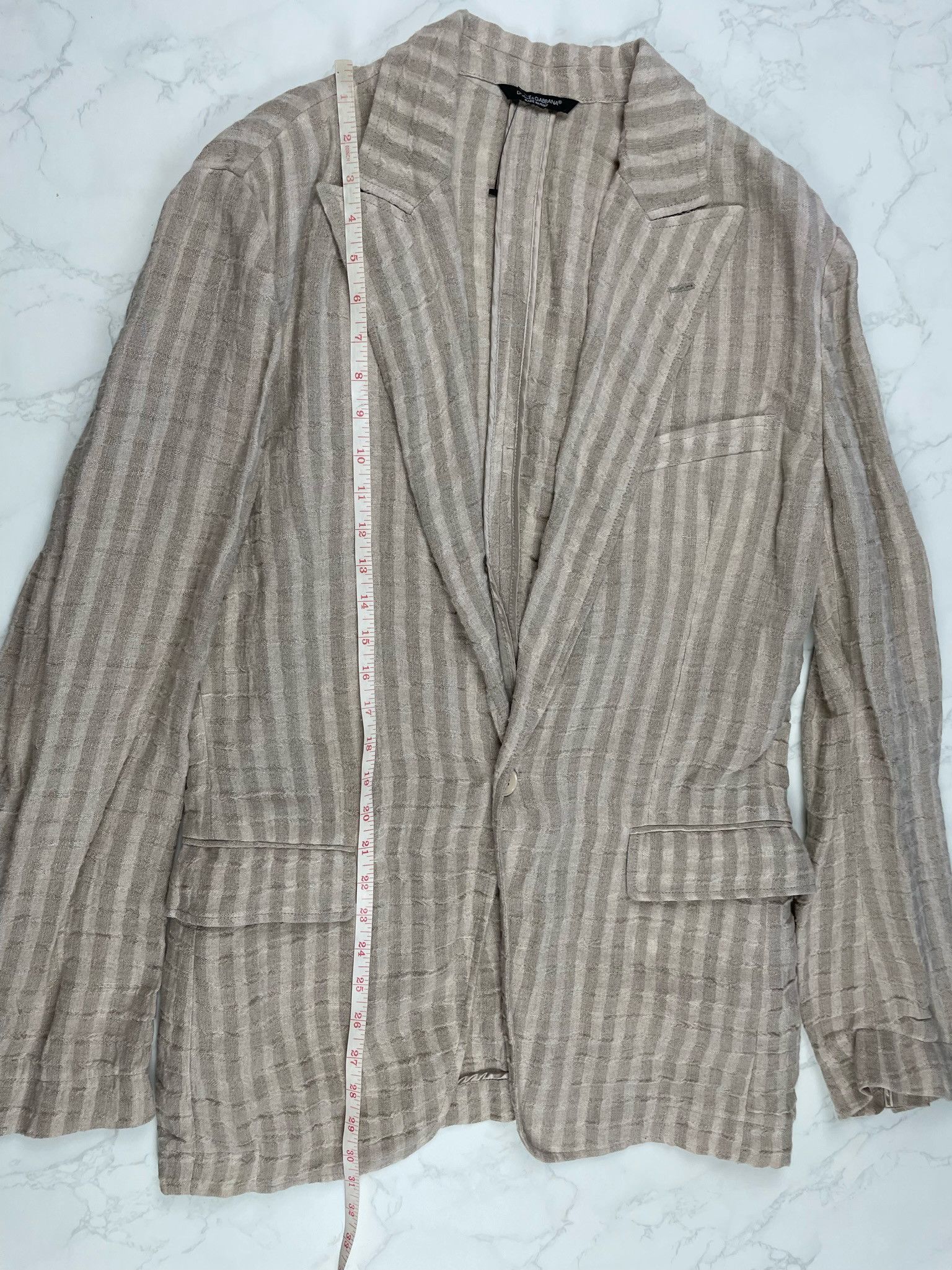 Dolce & Gabbana 🔥80% OFF🔥 [SALE] Dolce Gabbana Striped Linen Light Jacket Size US L / EU 52-54 / 3 - 3 Thumbnail