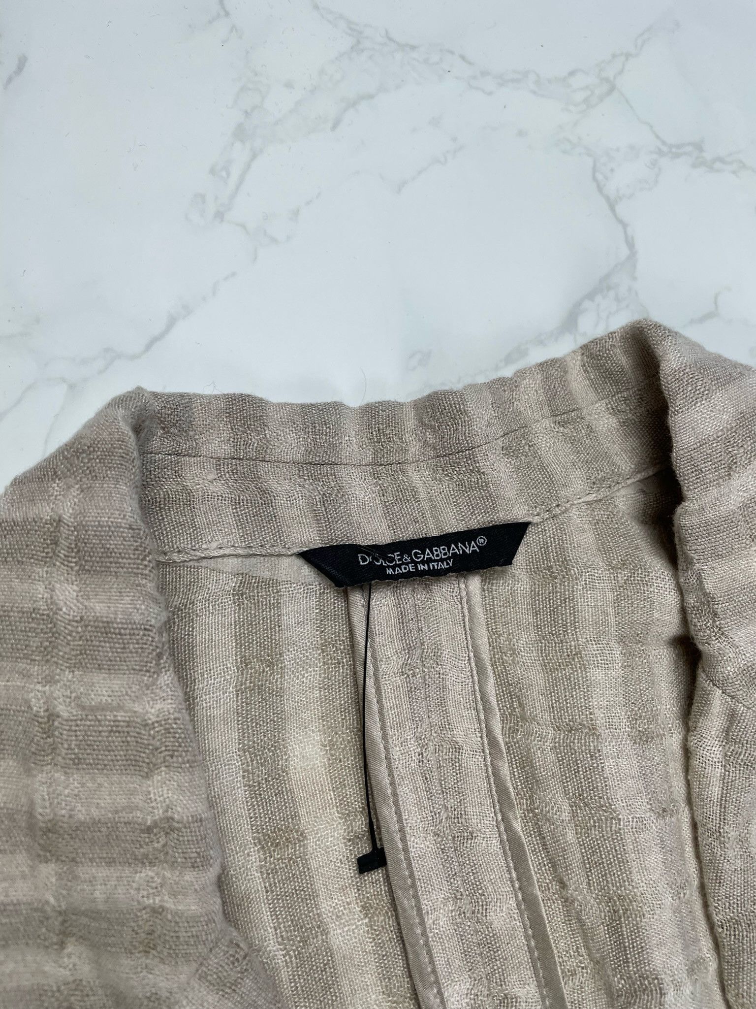 Dolce & Gabbana 🔥80% OFF🔥 [SALE] Dolce Gabbana Striped Linen Light Jacket Size US L / EU 52-54 / 3 - 8 Thumbnail