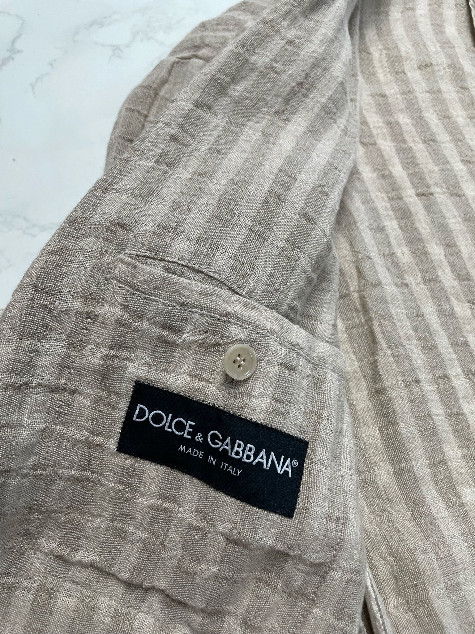 Dolce & Gabbana 🔥80% OFF🔥 [SALE] Dolce Gabbana Striped Linen Light Jacket Size US L / EU 52-54 / 3 - 10 Thumbnail