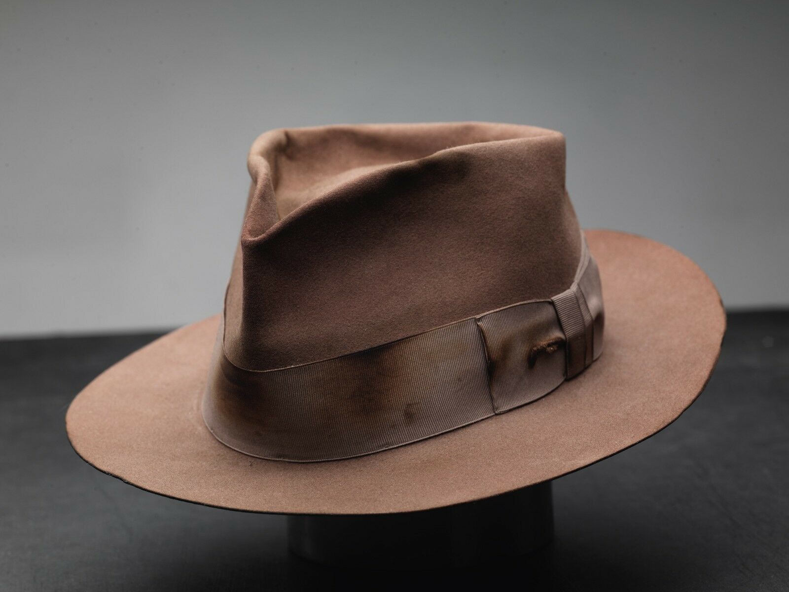 Other Fur Felt Fedora Hat Brown Fouquet Borsalino 6 3/4 Small Size ONE SIZE - 3 Thumbnail
