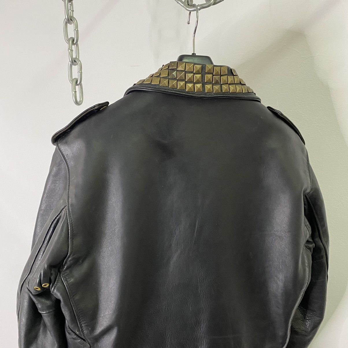 Schott SCHOTT 611H Studded D-Pocket Horsehide Leather Jacket Size US M / EU 48-50 / 2 - 11 Thumbnail