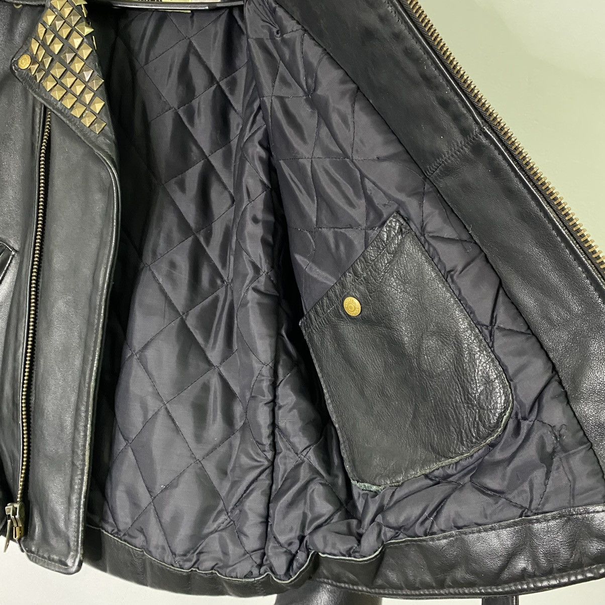 Schott SCHOTT 611H Studded D-Pocket Horsehide Leather Jacket Size US M / EU 48-50 / 2 - 12 Thumbnail