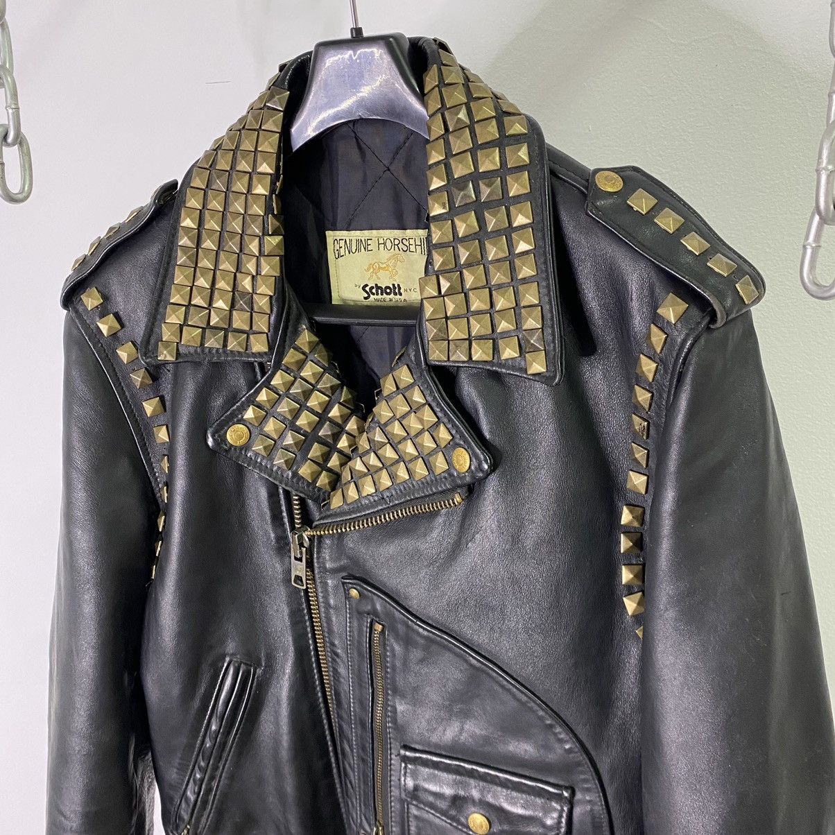 Schott SCHOTT 611H Studded D-Pocket Horsehide Leather Jacket Size US M / EU 48-50 / 2 - 4 Thumbnail