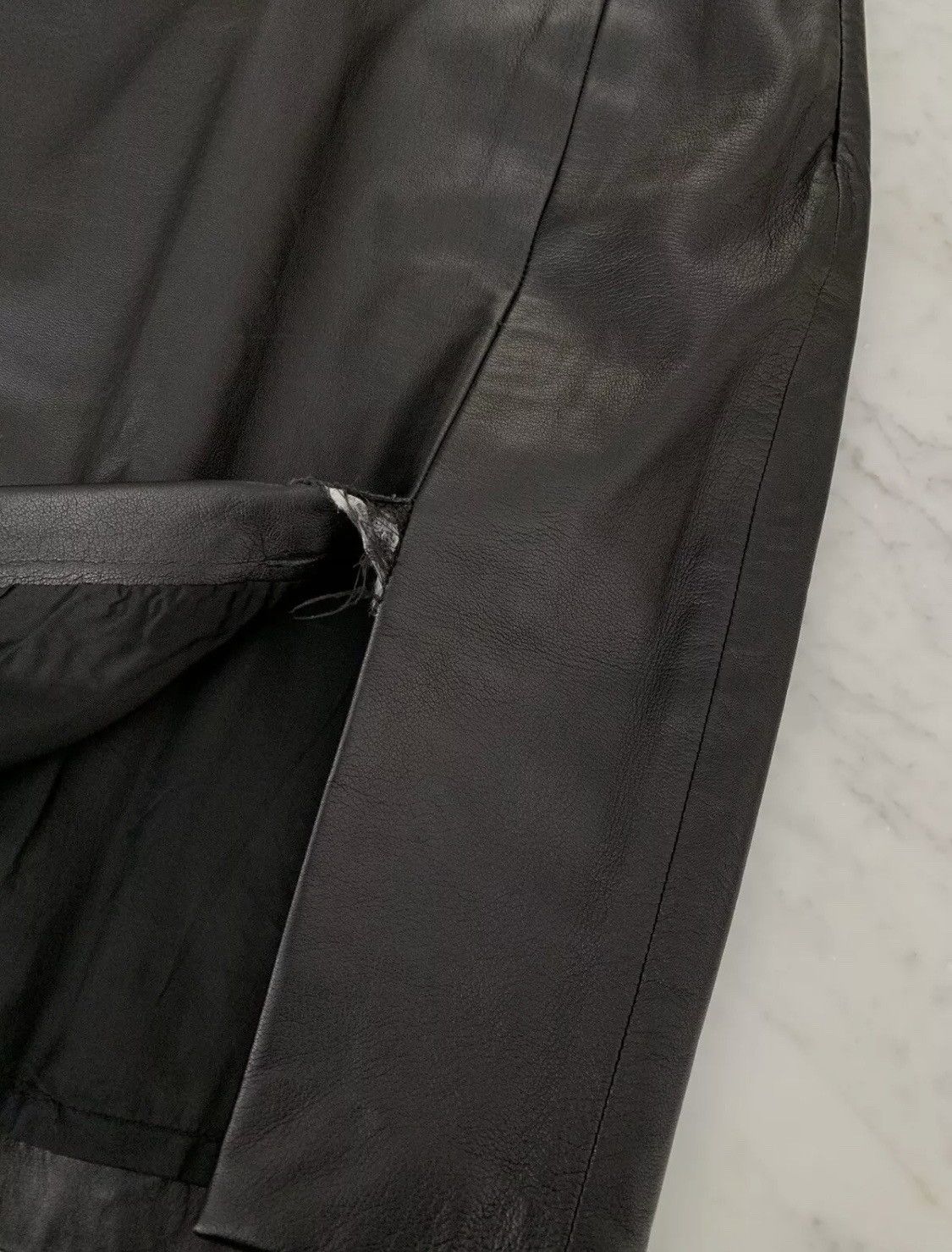 Versace Jeans Couture VERSACE BLACK LEATHER SKIRT Size 26" / US 2 / IT 38 - 8 Thumbnail