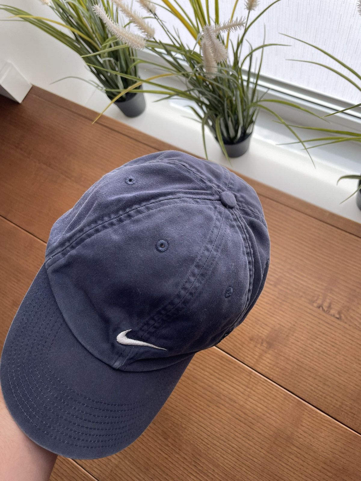 Nike × Vintage Vintage Nike Y2K Central Swoosh Drill Cap Hat One Size Size ONE SIZE - 11 Thumbnail