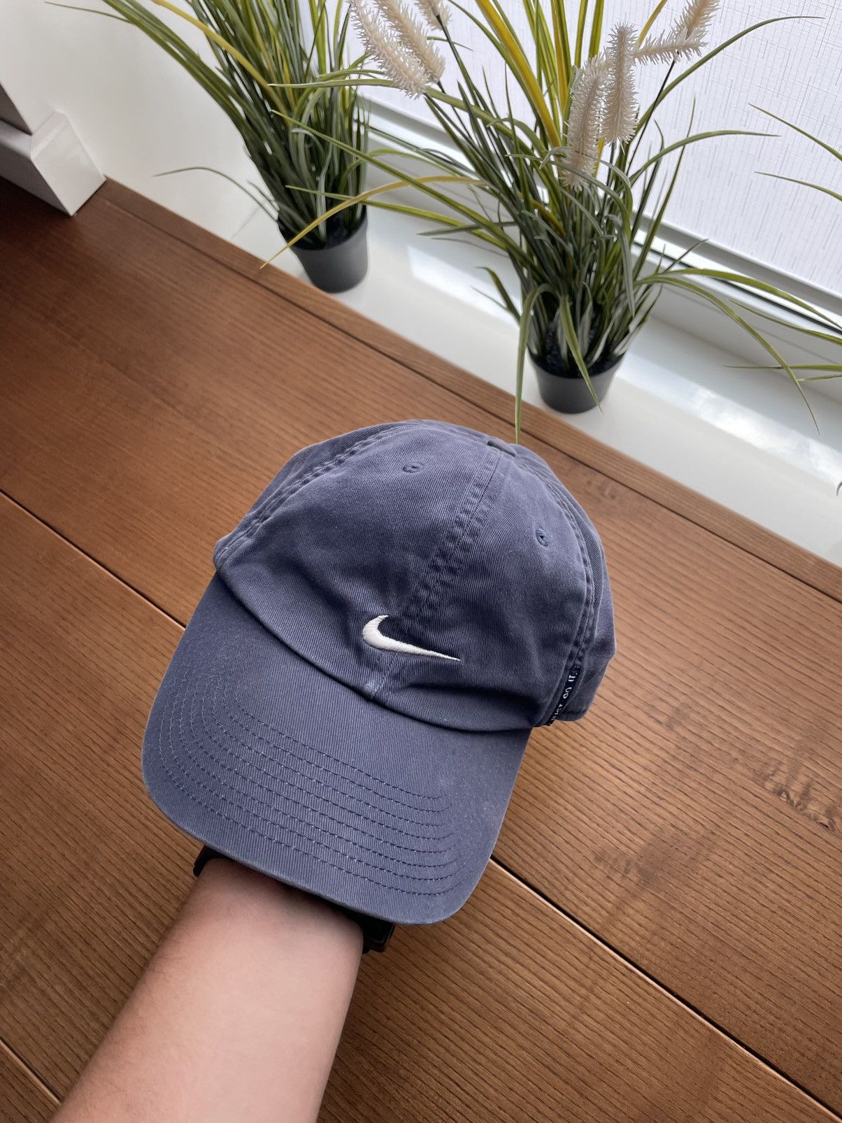 Nike × Vintage Vintage Nike Y2K Central Swoosh Drill Cap Hat One Size Size ONE SIZE - 2 Thumbnail