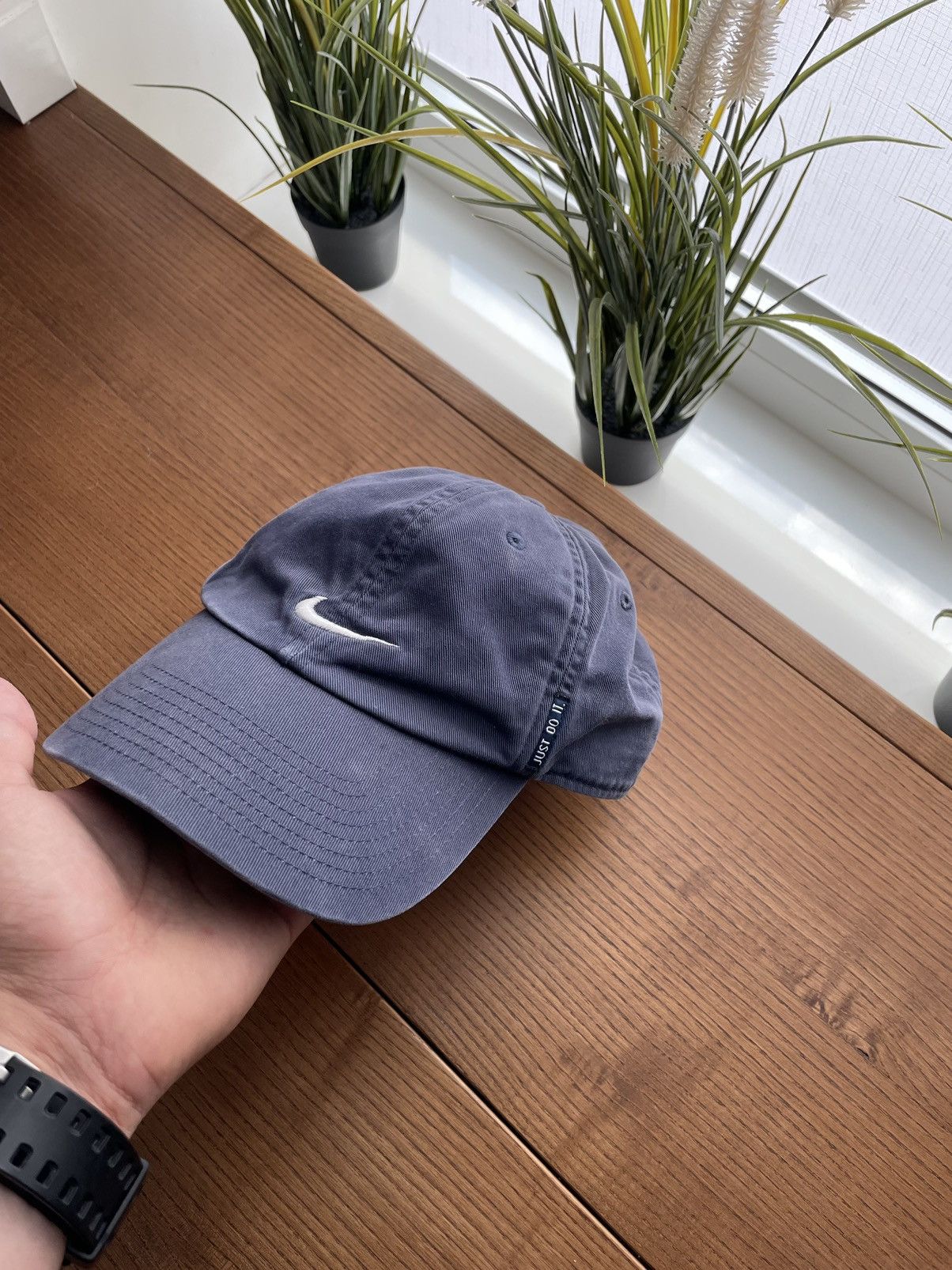 Nike × Vintage Vintage Nike Y2K Central Swoosh Drill Cap Hat One Size Size ONE SIZE - 1 Thumbnail