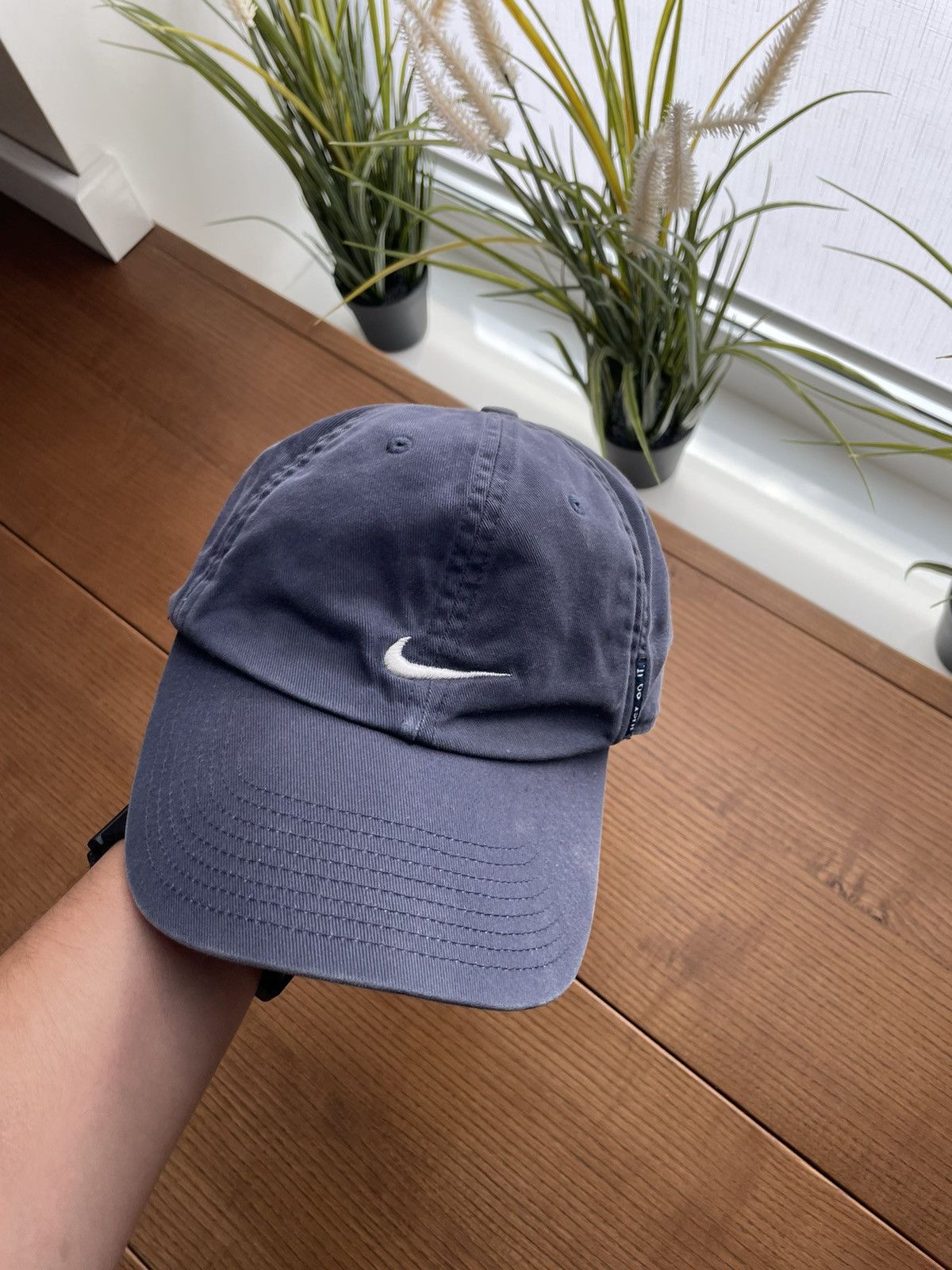 Nike × Vintage Vintage Nike Y2K Central Swoosh Drill Cap Hat One Size Size ONE SIZE - 9 Thumbnail