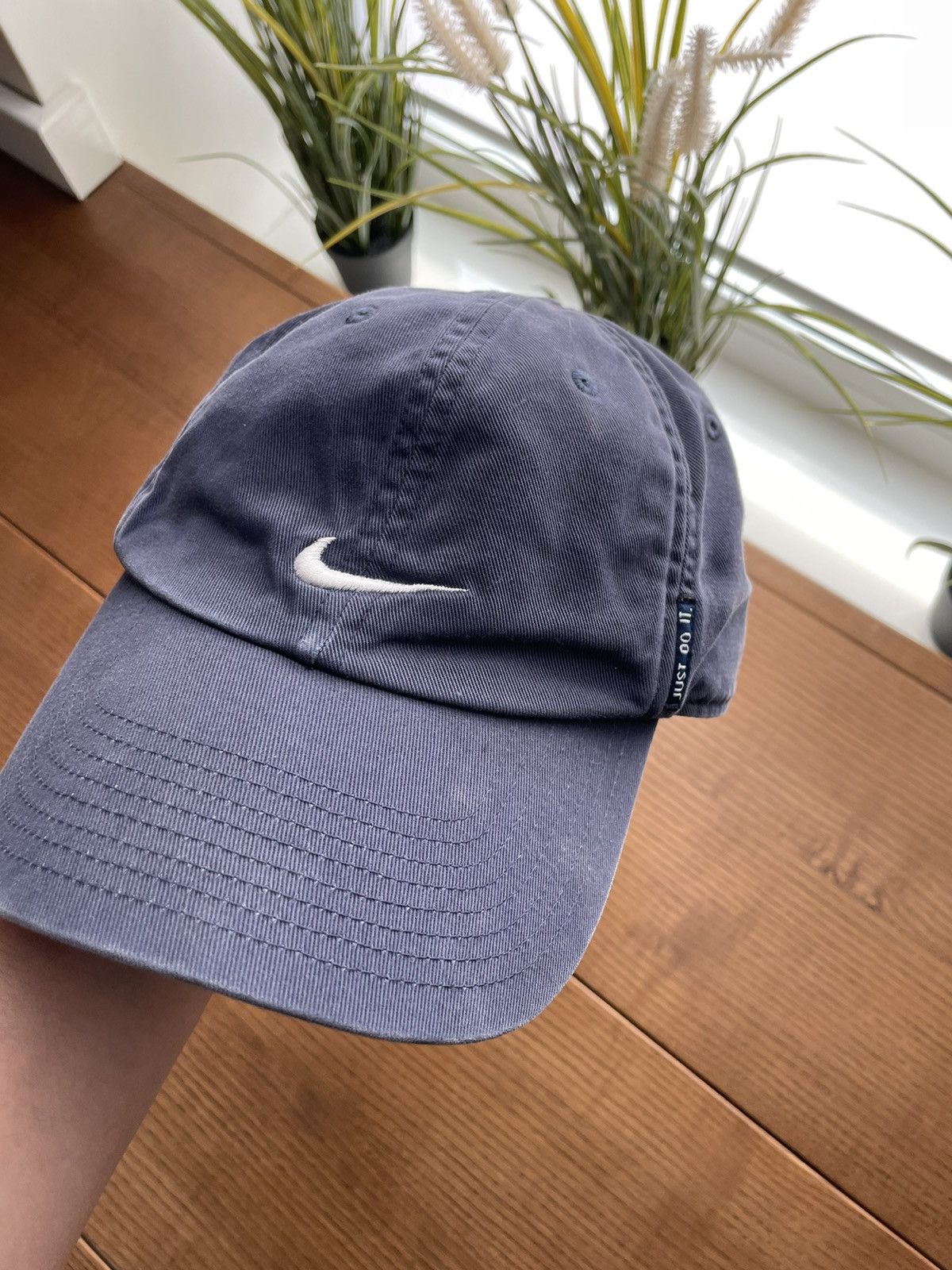 Nike × Vintage Vintage Nike Y2K Central Swoosh Drill Cap Hat One Size Size ONE SIZE - 10 Thumbnail