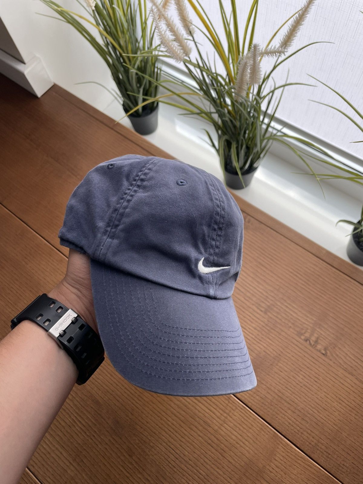 Nike × Vintage Vintage Nike Y2K Central Swoosh Drill Cap Hat One Size Size ONE SIZE - 8 Thumbnail