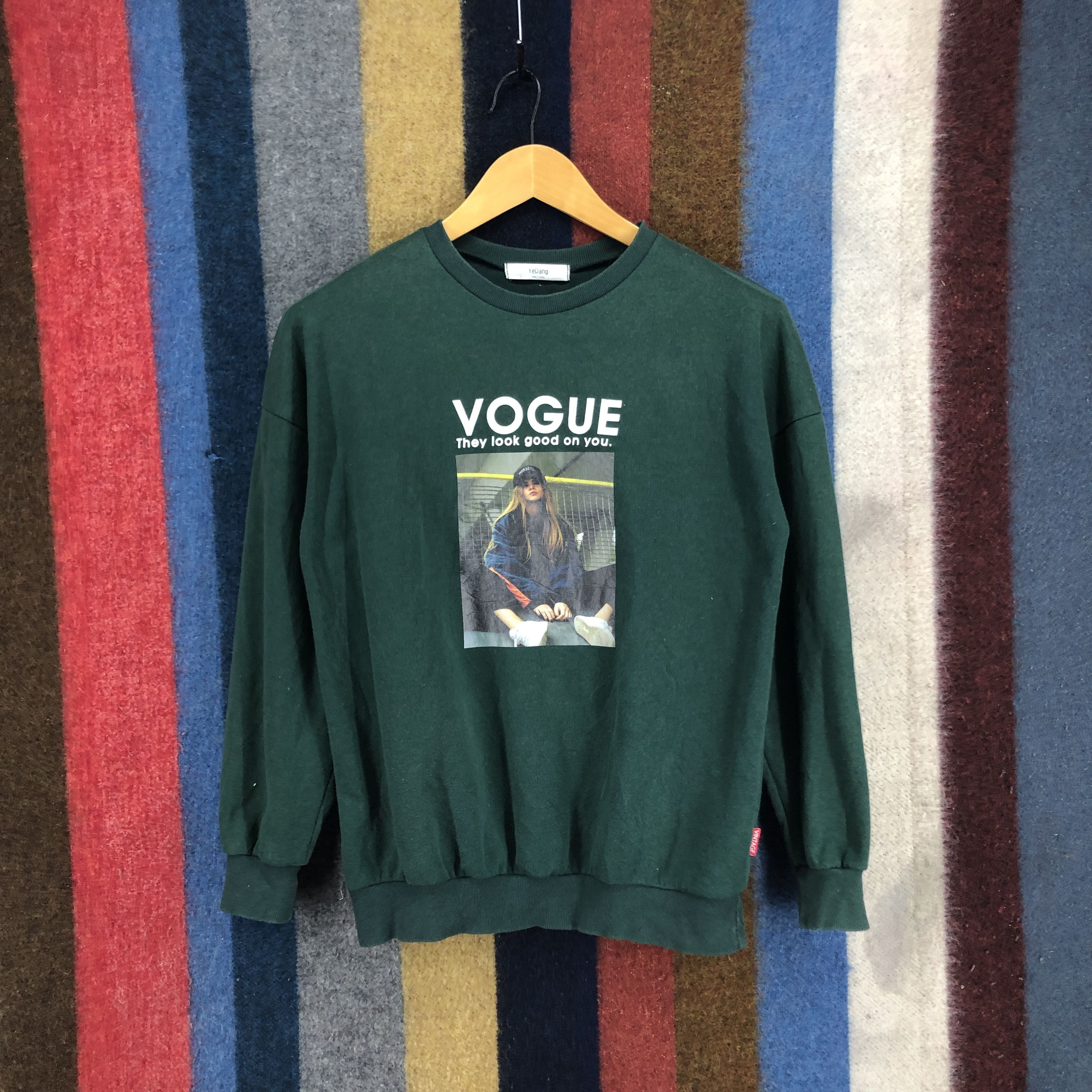 Streetwear YE DANG VOGUE Crew Neck Sweatshirt #0387/P | Grailed