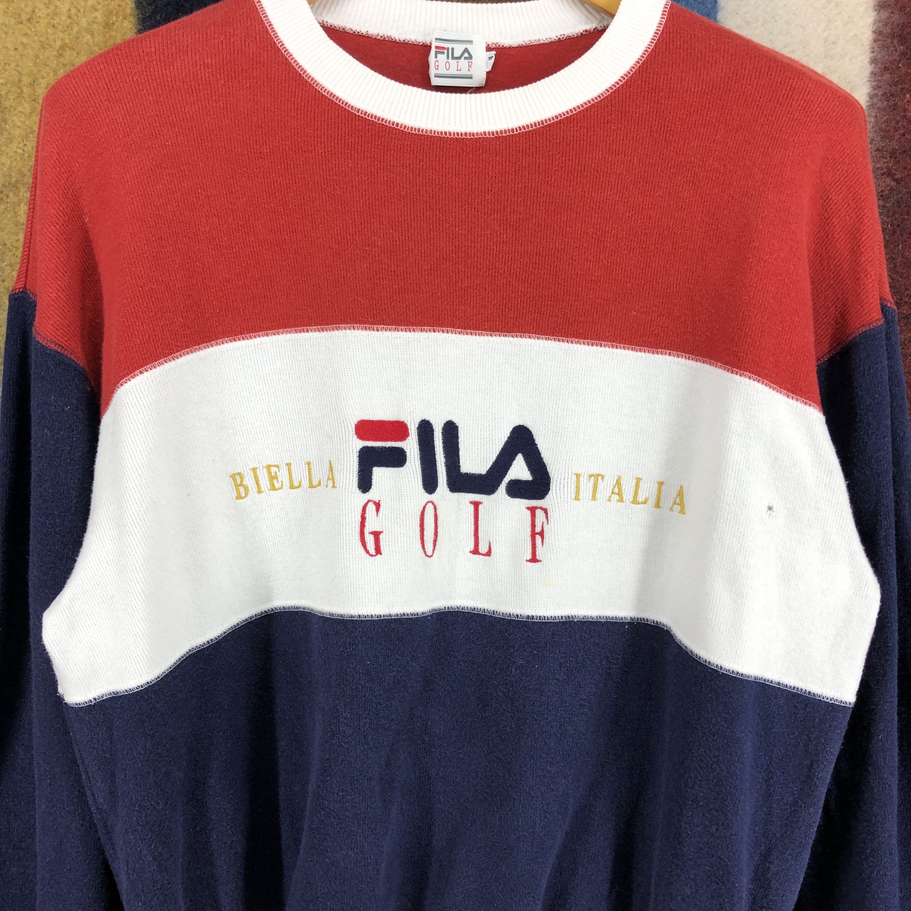 Fila FILA BIELLA ITALIA GOLF Crew Neck Sweatshirt #0545/W Size US M / EU 48-50 / 2 - 2 Thumbnail