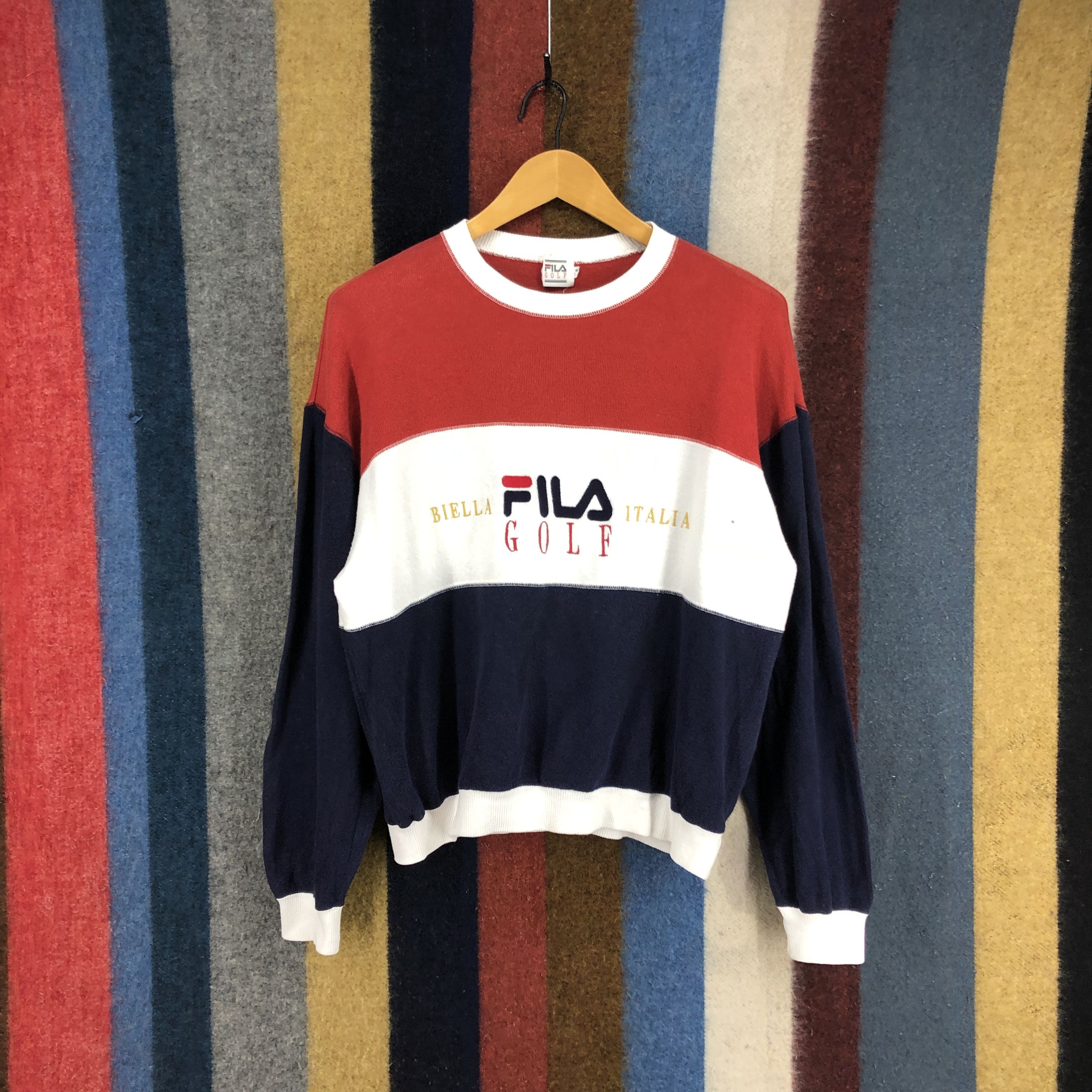 Fila FILA BIELLA ITALIA GOLF Crew Neck Sweatshirt #0545/W Size US M / EU 48-50 / 2 - 1 Thumbnail